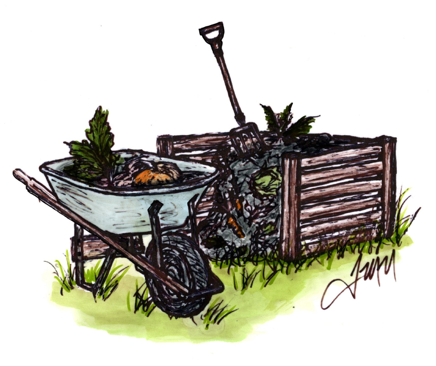 Compost-Wheel barrow image