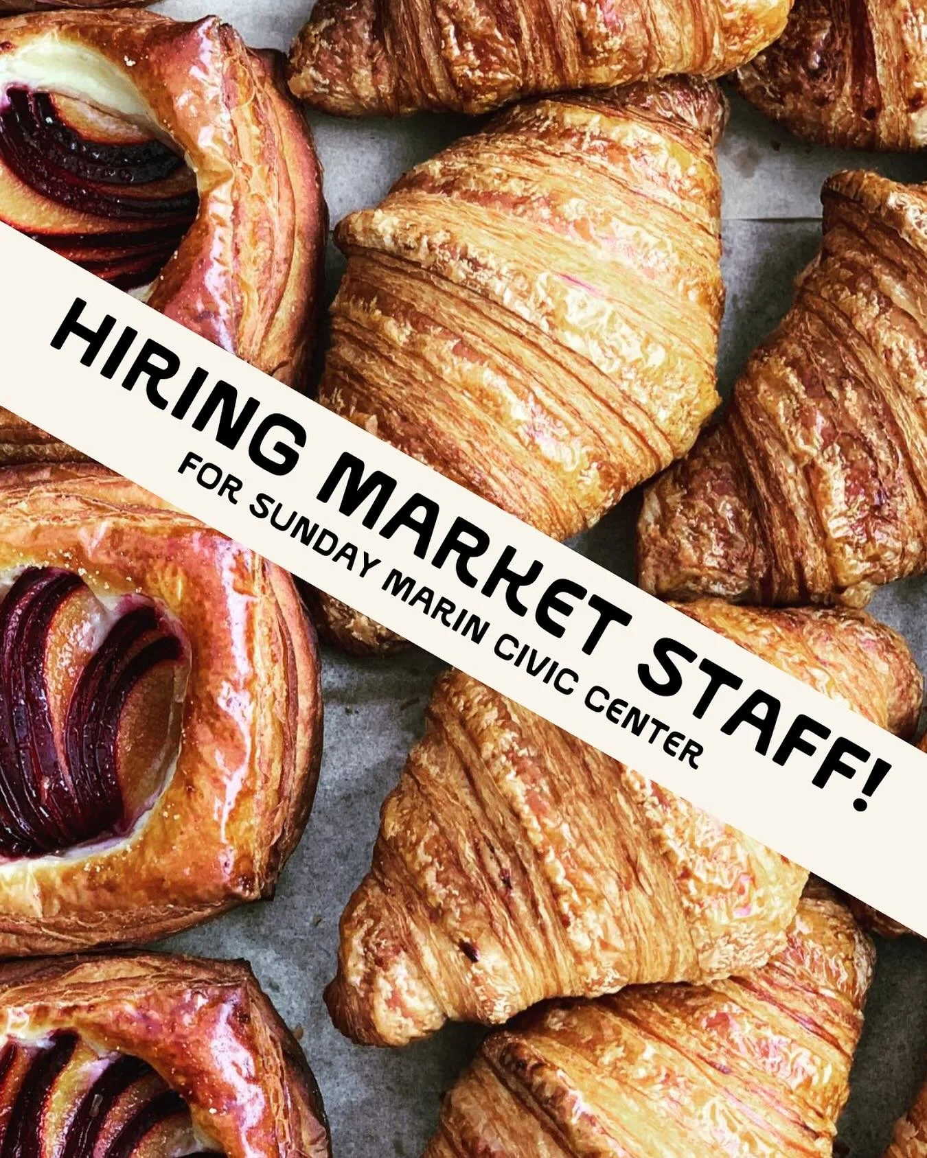 Do farmers markets bring you joy? Outgoing, bread and pastry-loving early birds 🐦 wanted for our Sunday Marin market at the Civic Center. If you&rsquo;re looking for a consistent, well-paying gig at one of the biggest (maybe THE biggest?! @aginstitu