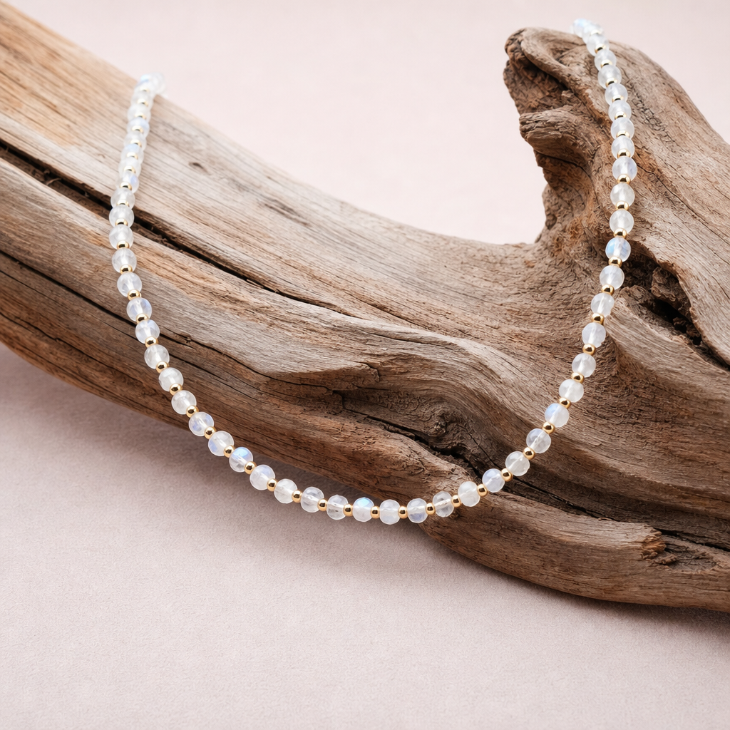 Moonstone and Gold Intuition Necklace