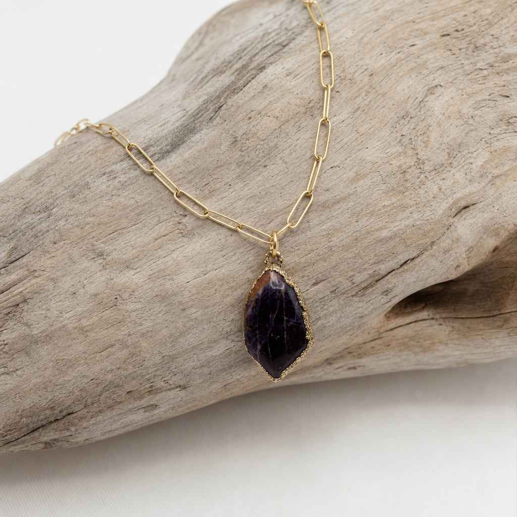 Jasper Strength Pendant Necklace