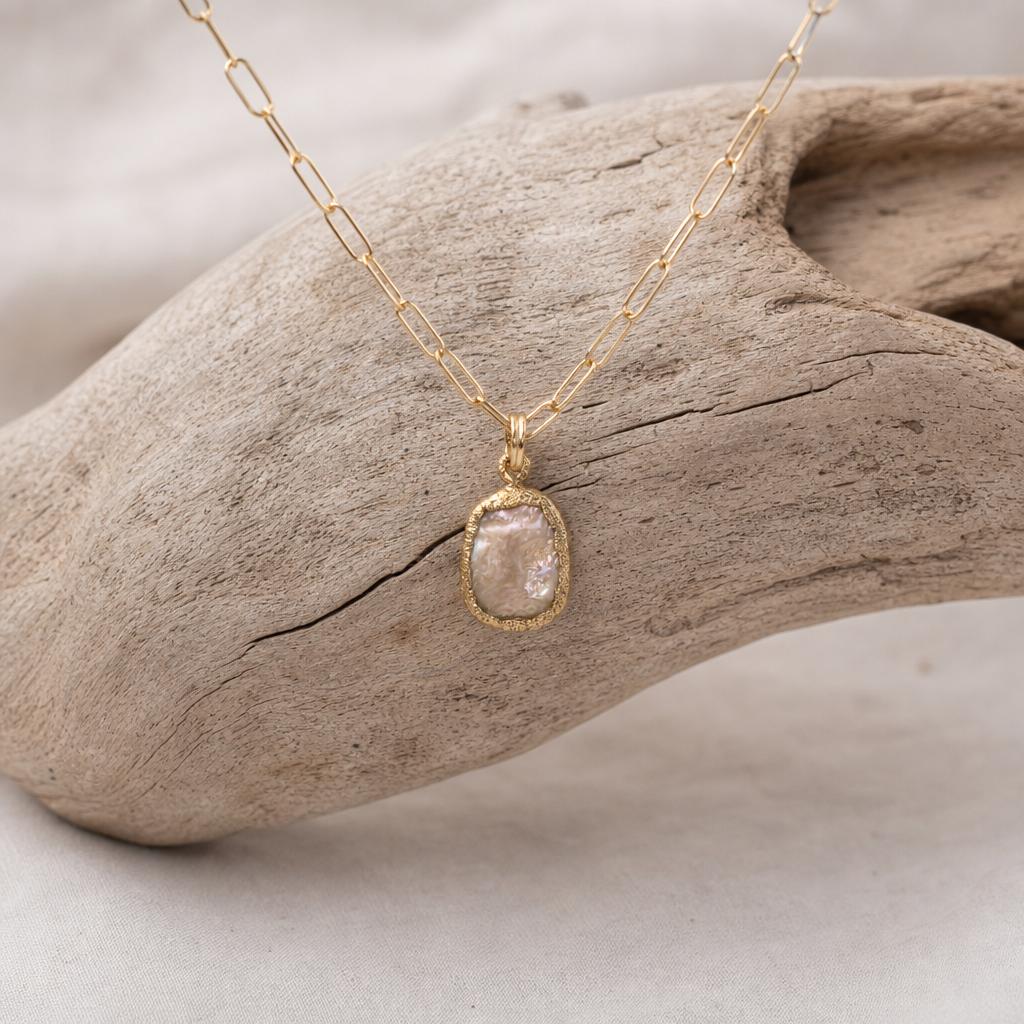 Mother Of Pearl Soothing Pendant Necklace