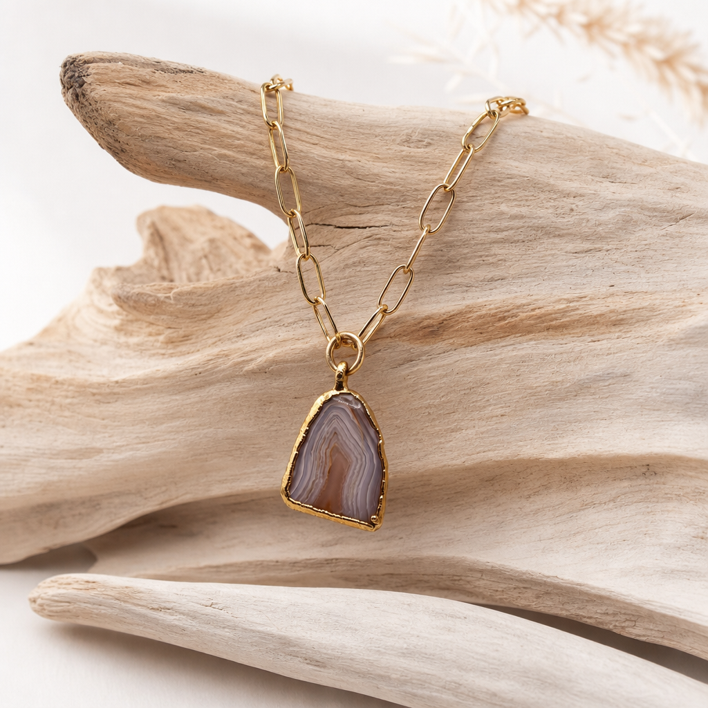 Agate Harmony Pendant Necklace