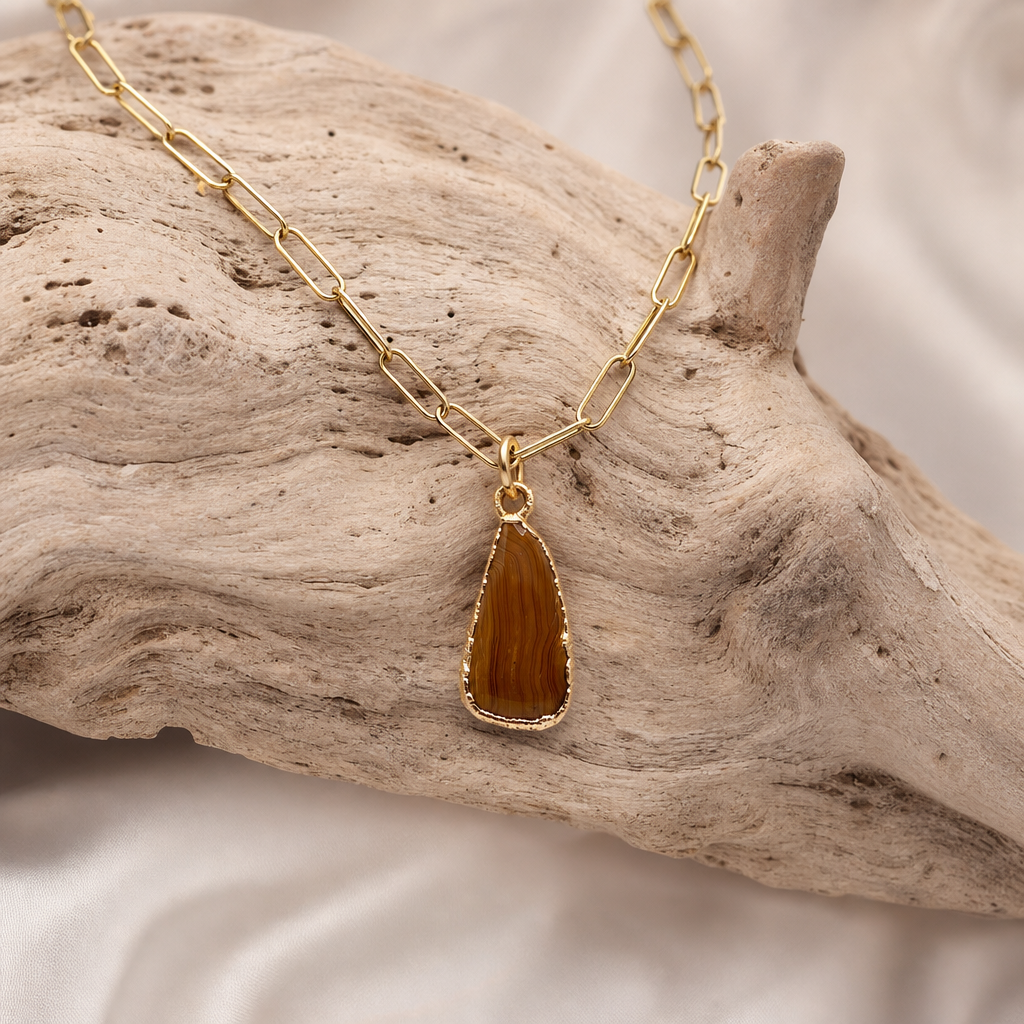 Tiger Eye Confidence Pendant Necklace