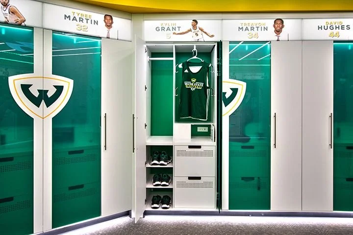 Wayne State University Men's Basketball Lockers