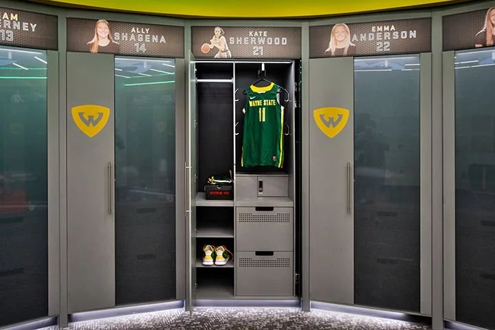 Wayne State University Women's Basketball Lockers