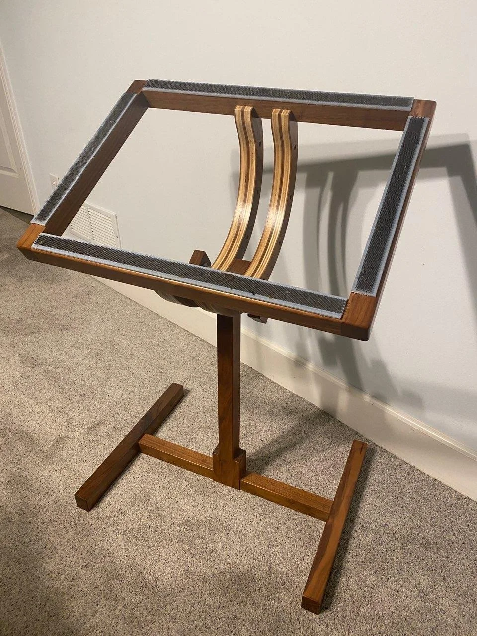 Walnut Rug Hooking Stand