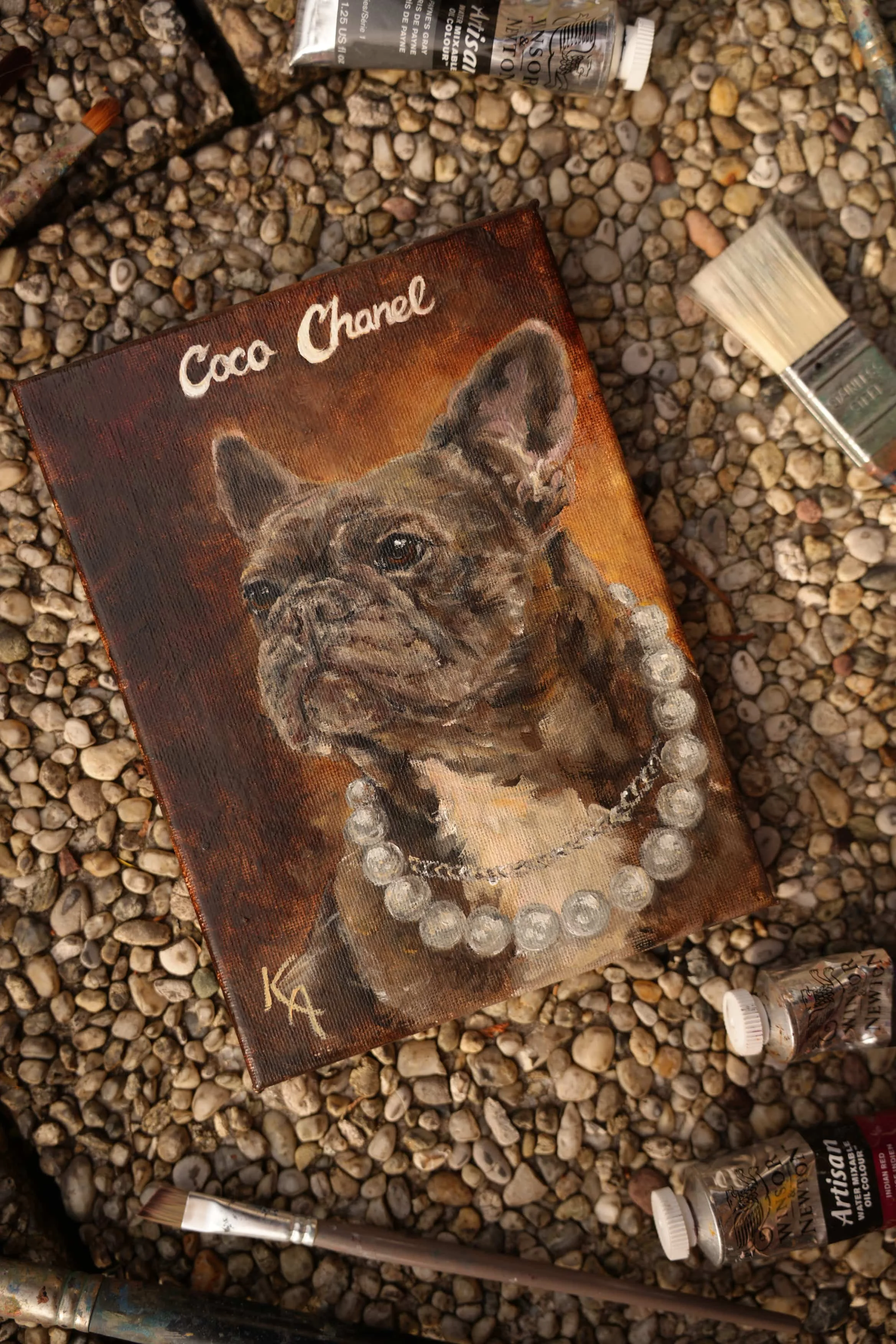 French bulldog portrait custom artwork