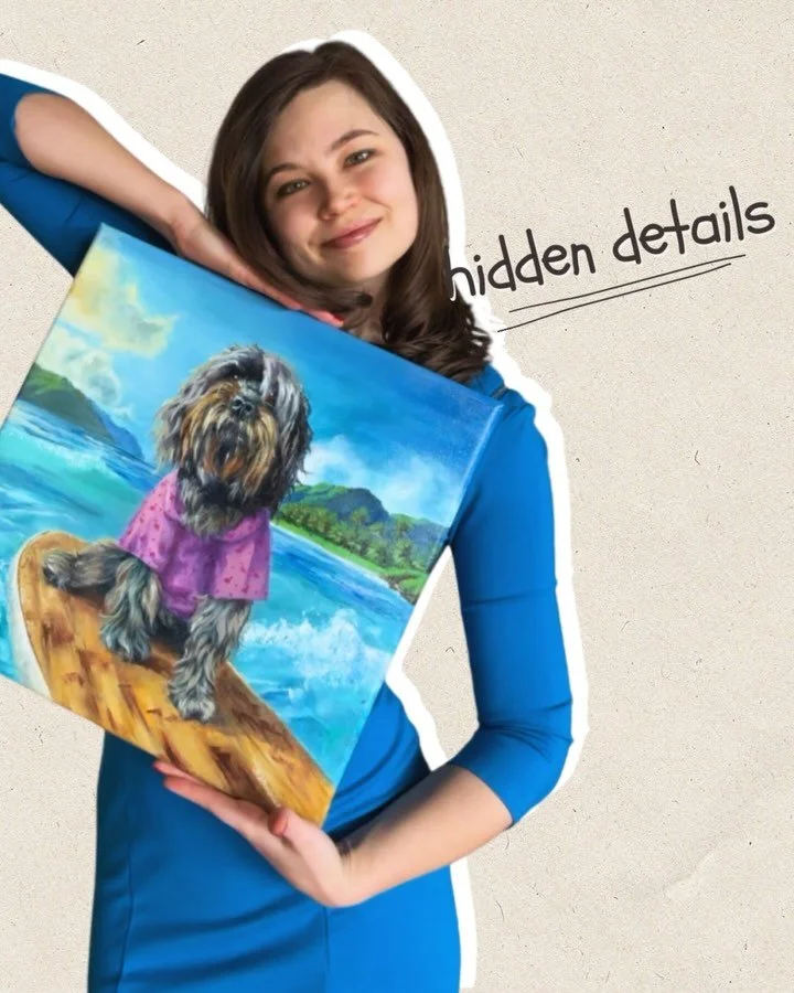 The story behind each piece is unique and tailored to my customer&lsquo;s needs 🧡

All photos used with the owner&lsquo;s permission 🫶🏻

#petportrait #dogportrait #casestudy #storybehindthepicture #oilpainting #custompetportrait #customdogportrait