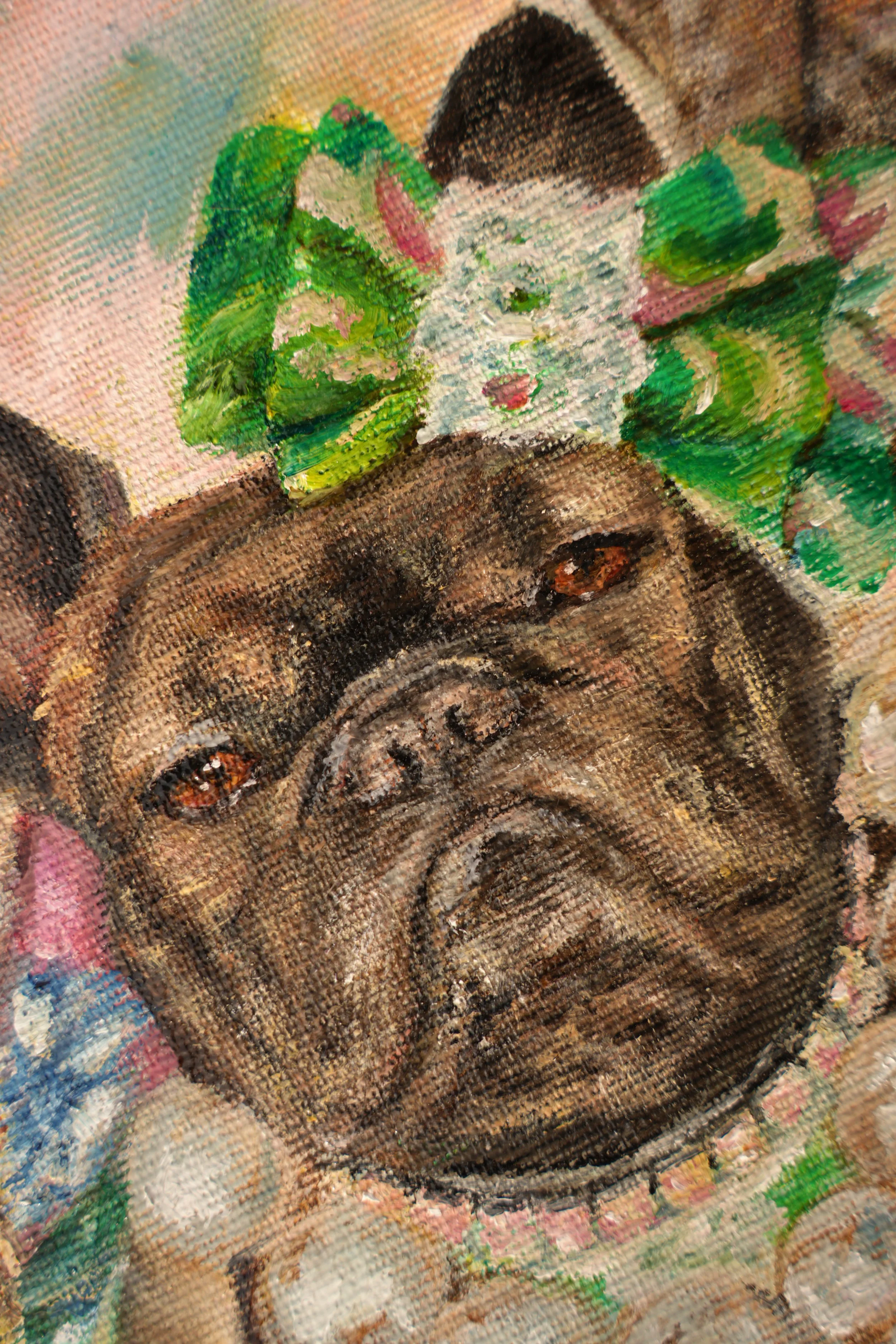 French bulldog drawing