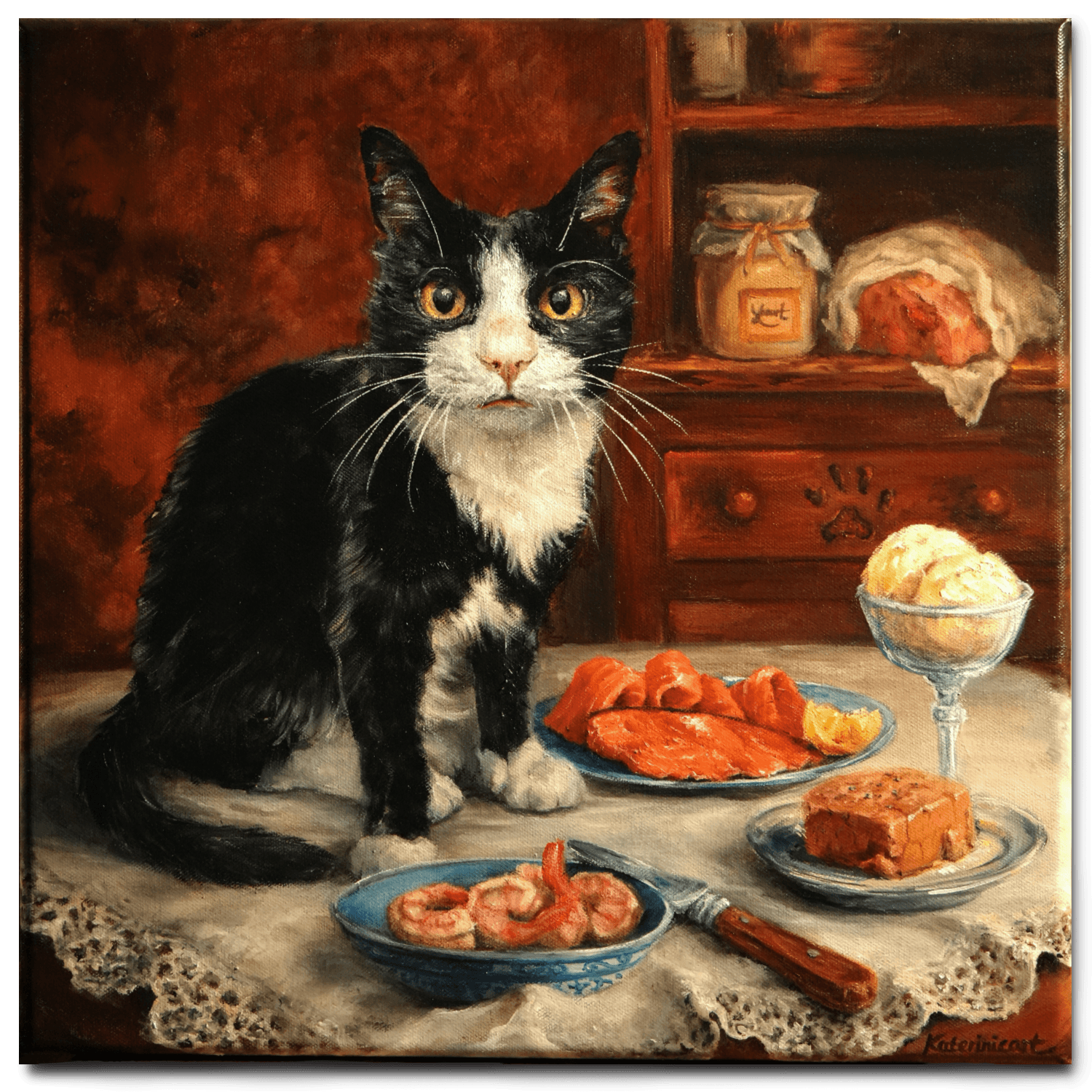 40x40 cm Individuelles Haustierporträt