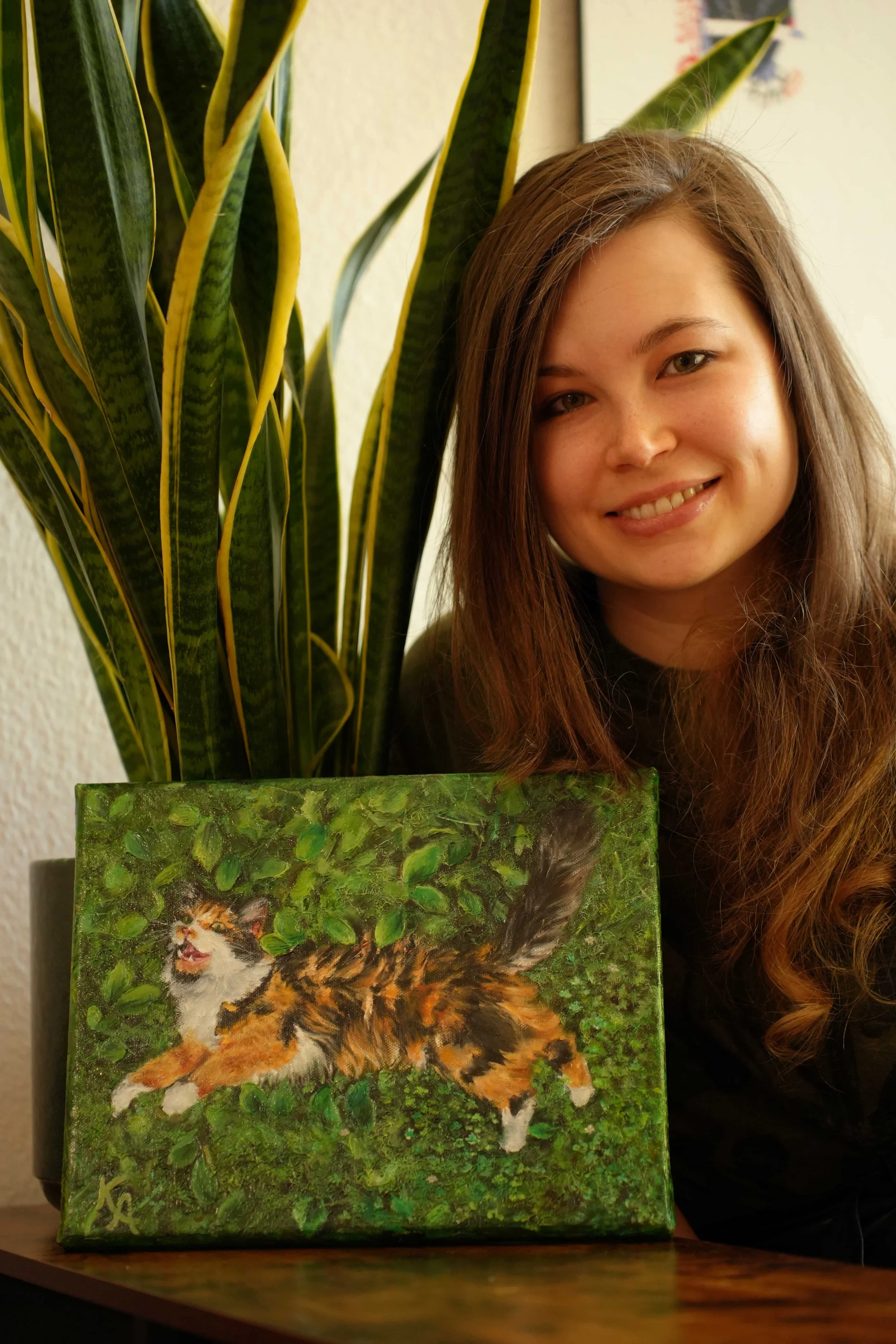 katerinicart katzenportrait Katerina akhmylova kunstwerk Katze portrait Glückskatze gemälde künstlerin münchen
