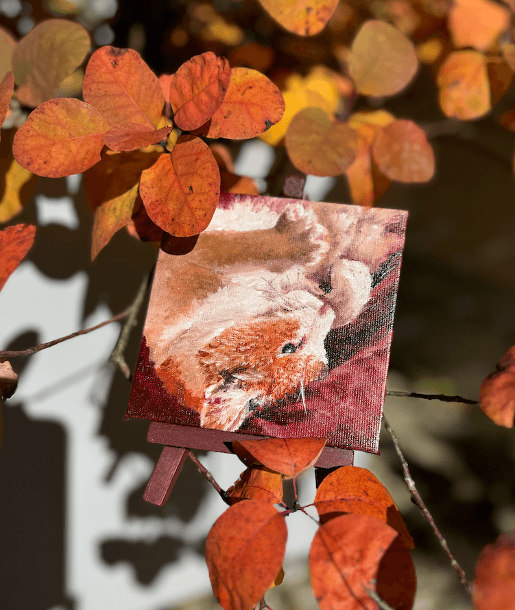 ginger cat artwork oil painting cat portrait custom art