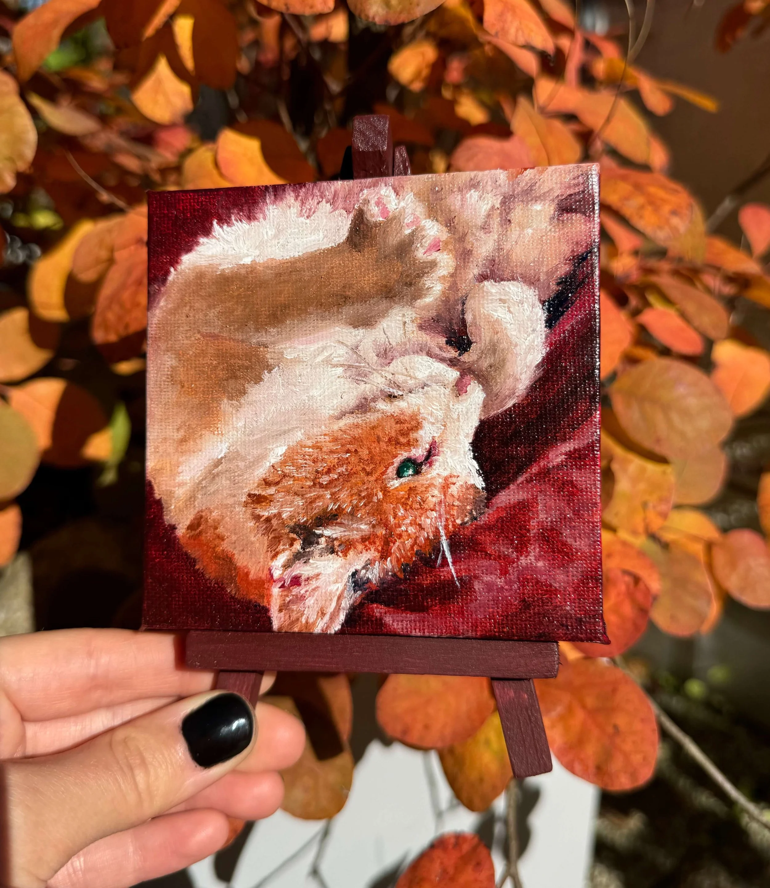 ginger cat portrait painting cat artwork oil painting custom pet portrait