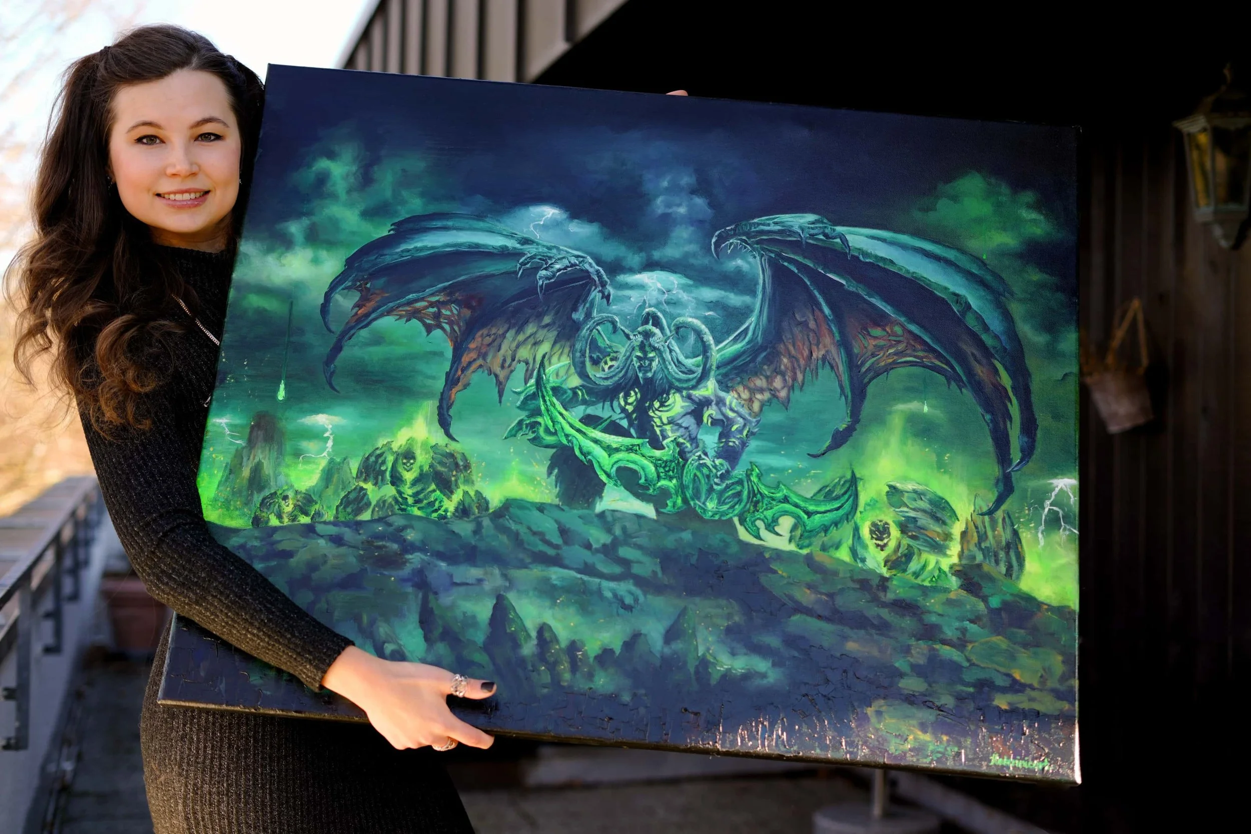 katerinicart wow legion ilidan oil painitng