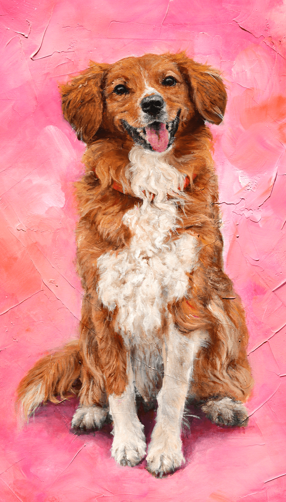 Golden Retriever Gemälde Kunstwerk individuelles Hundeportrait Ölgemälde