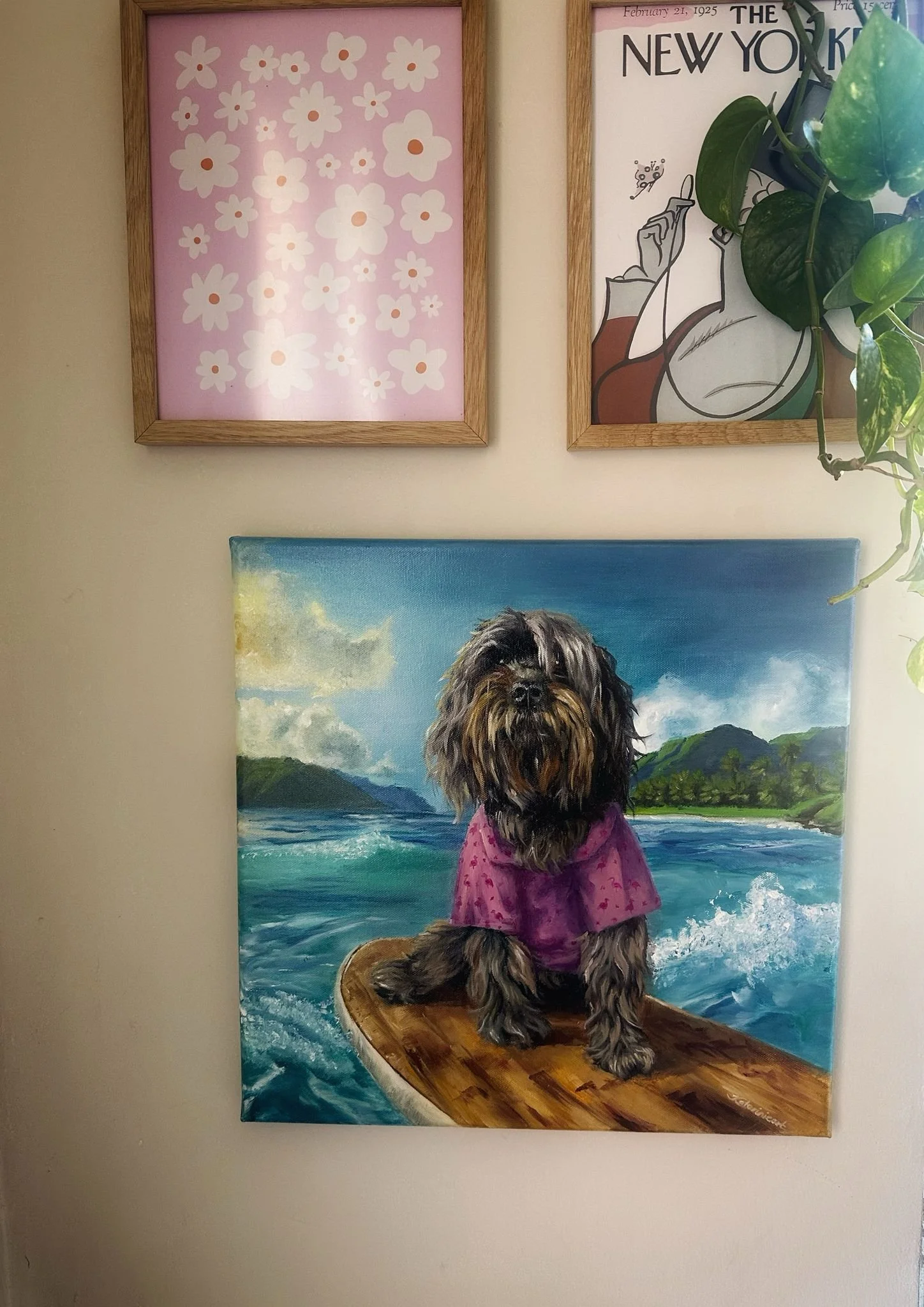 dog art dog oil painting