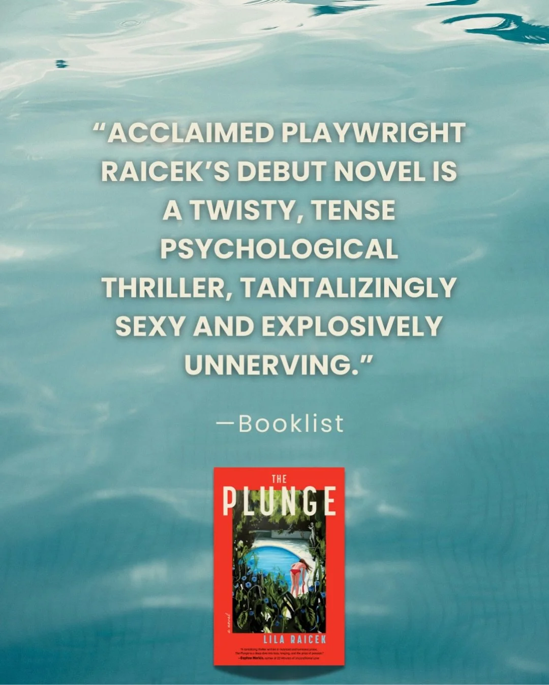&lsquo;Tantalizingly sexy &amp; explosively unnerving&rsquo; !🔥Early reviews of THE PLUNGE are rolling in&hellip;grateful to @kirkus_reviews @library_journal @ala_booklist; and to the brilliant writers I admire/worship who thoughtfully read and supp