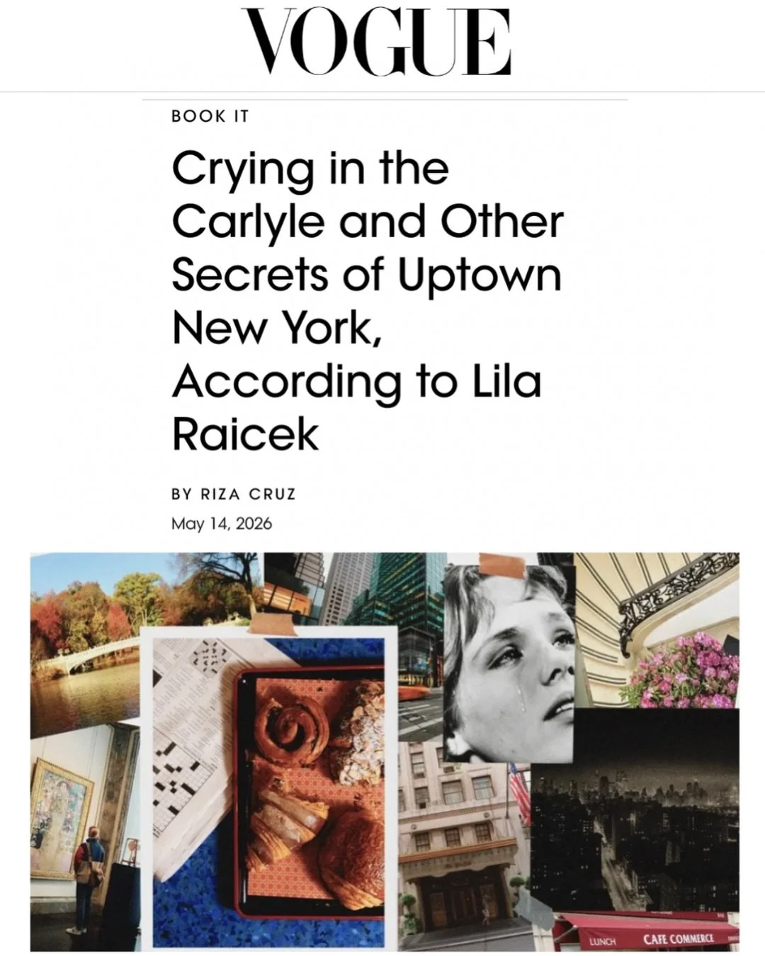 VOGUE takes The Plunge!! If you haven&rsquo;t cried in a Carlyle bathroom, are you even alive? Thank you @voguemagazine and @rizagcruz for mapping the uptown cityscape of Liv &amp; Damon, where their tumultuous affair unfolds (and unravels) over char