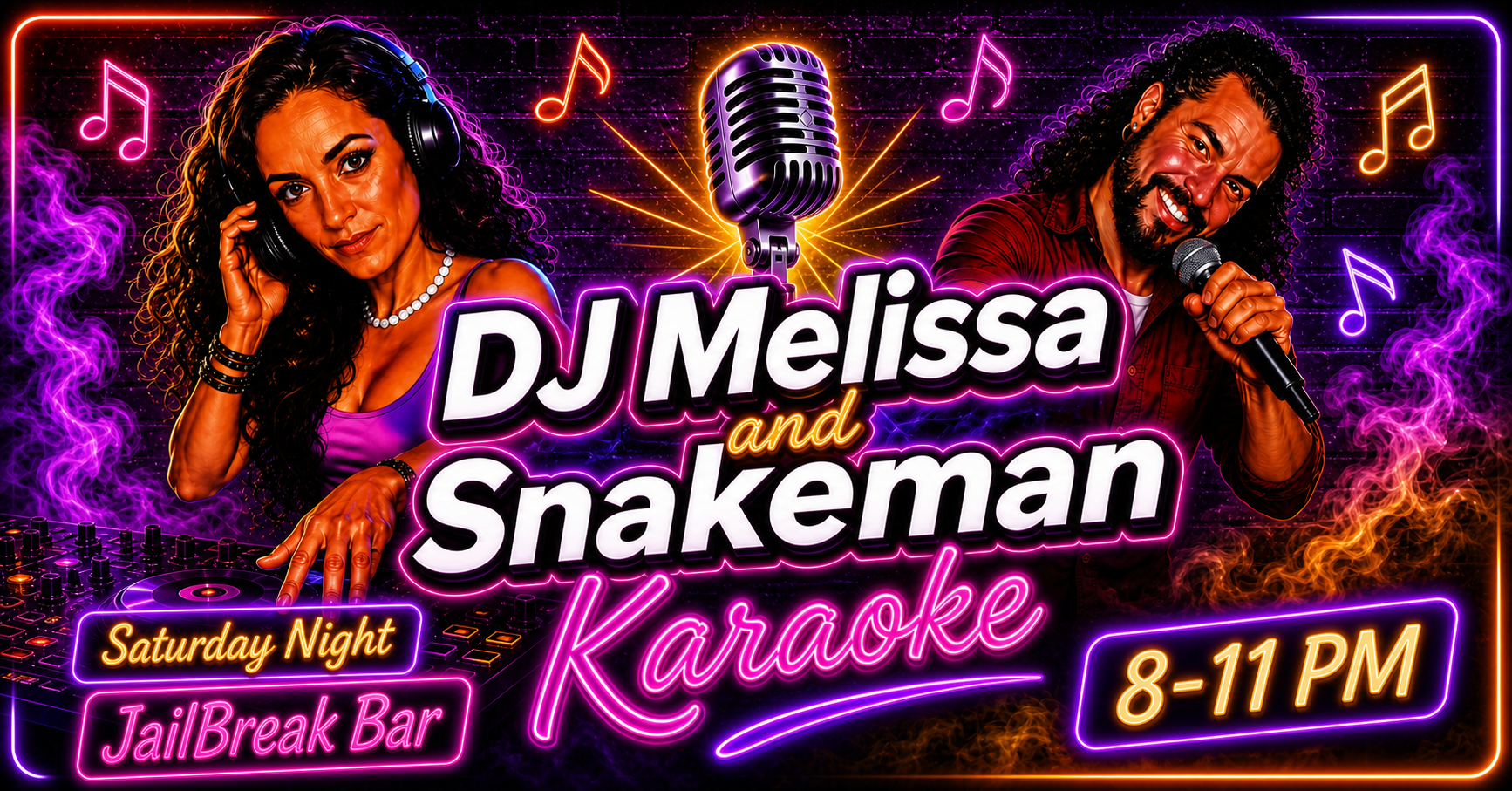Karaoke with DJ Melissa and Snakeman