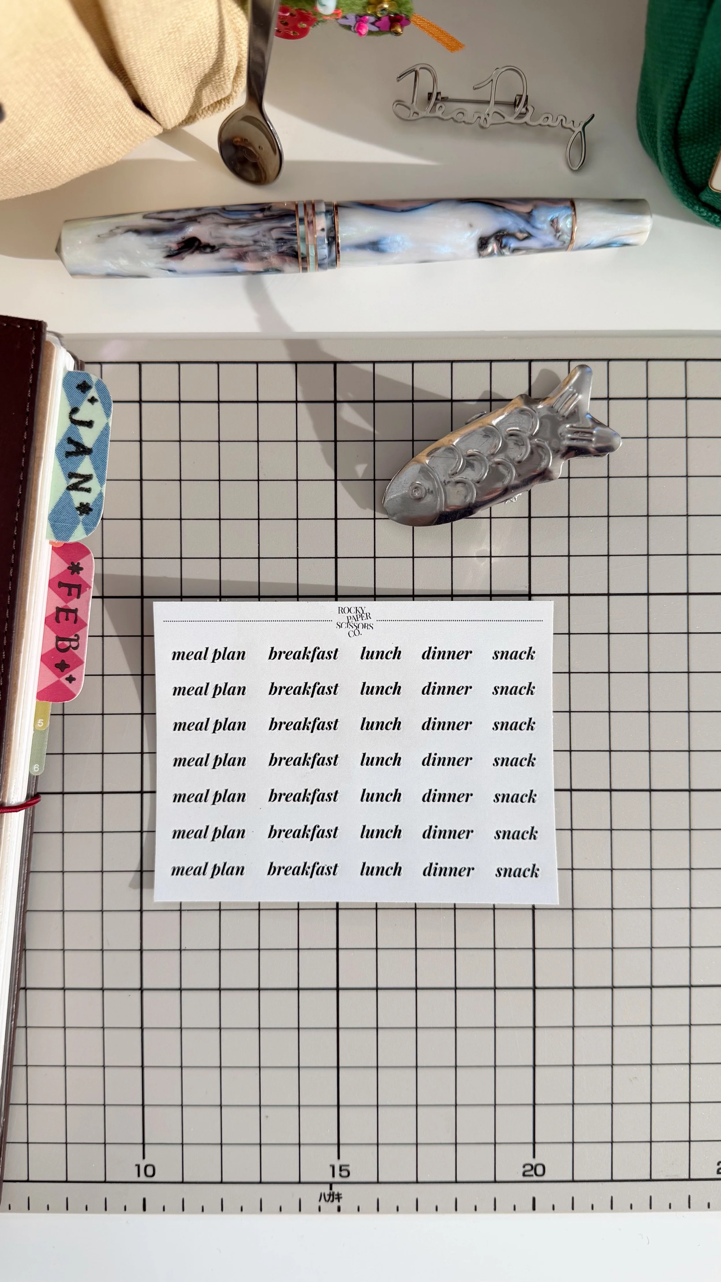 Meal Plan 4" x 3" Sticker Sheet (Normal Font Size)