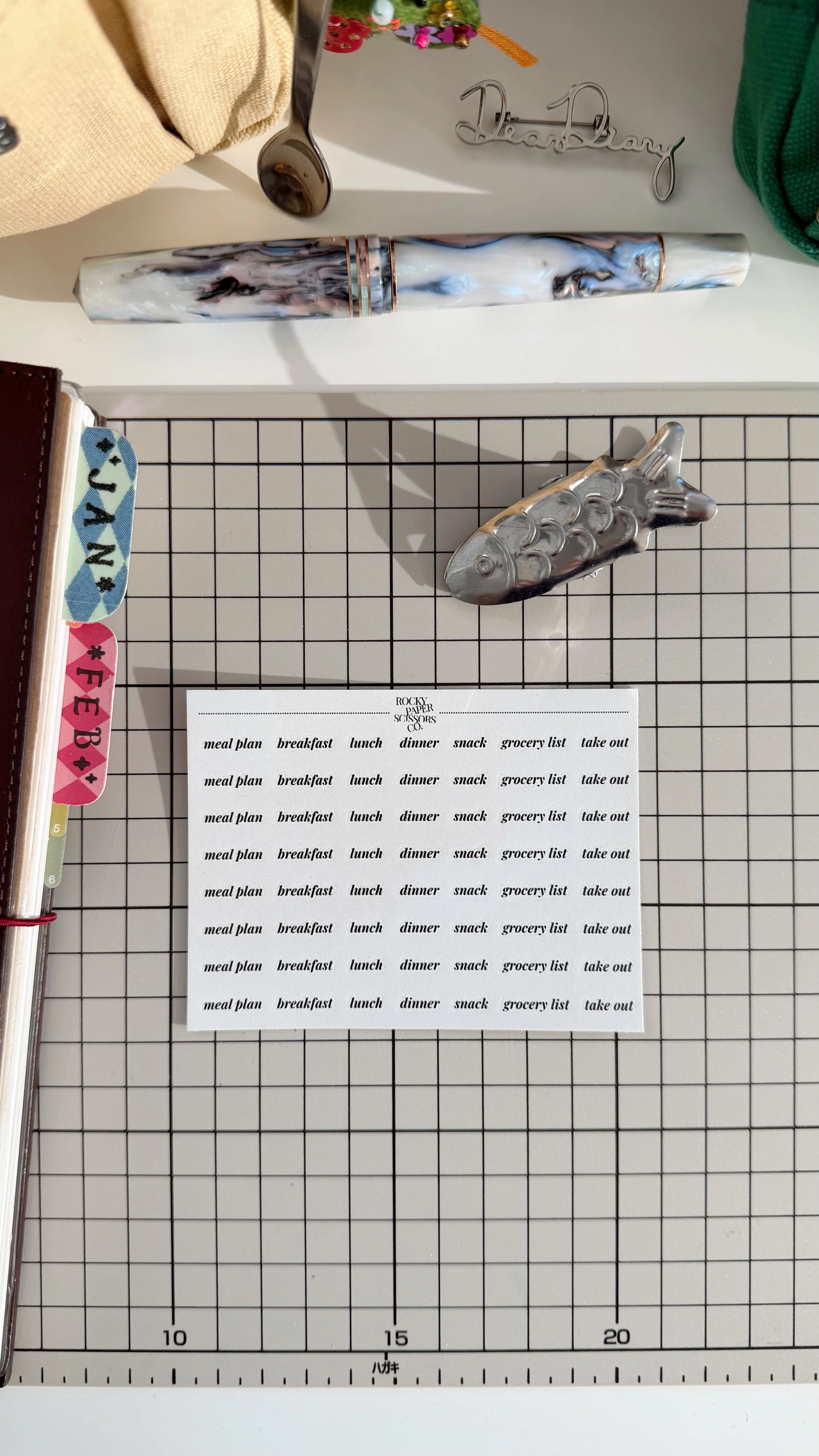 Meal Plan 4" x 3" Sticker Sheet (Mini Font Size)