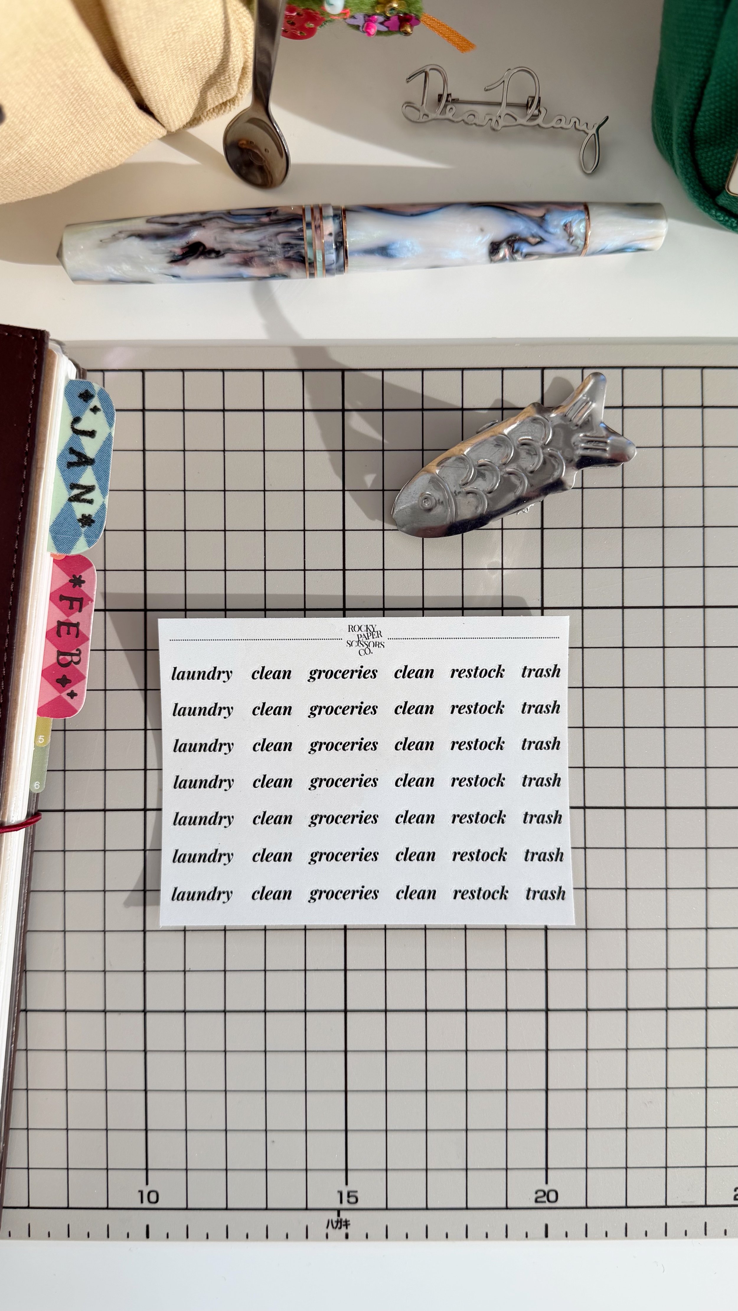 Clean "4 x 3" Sticker Sheet (Normal Font Size)