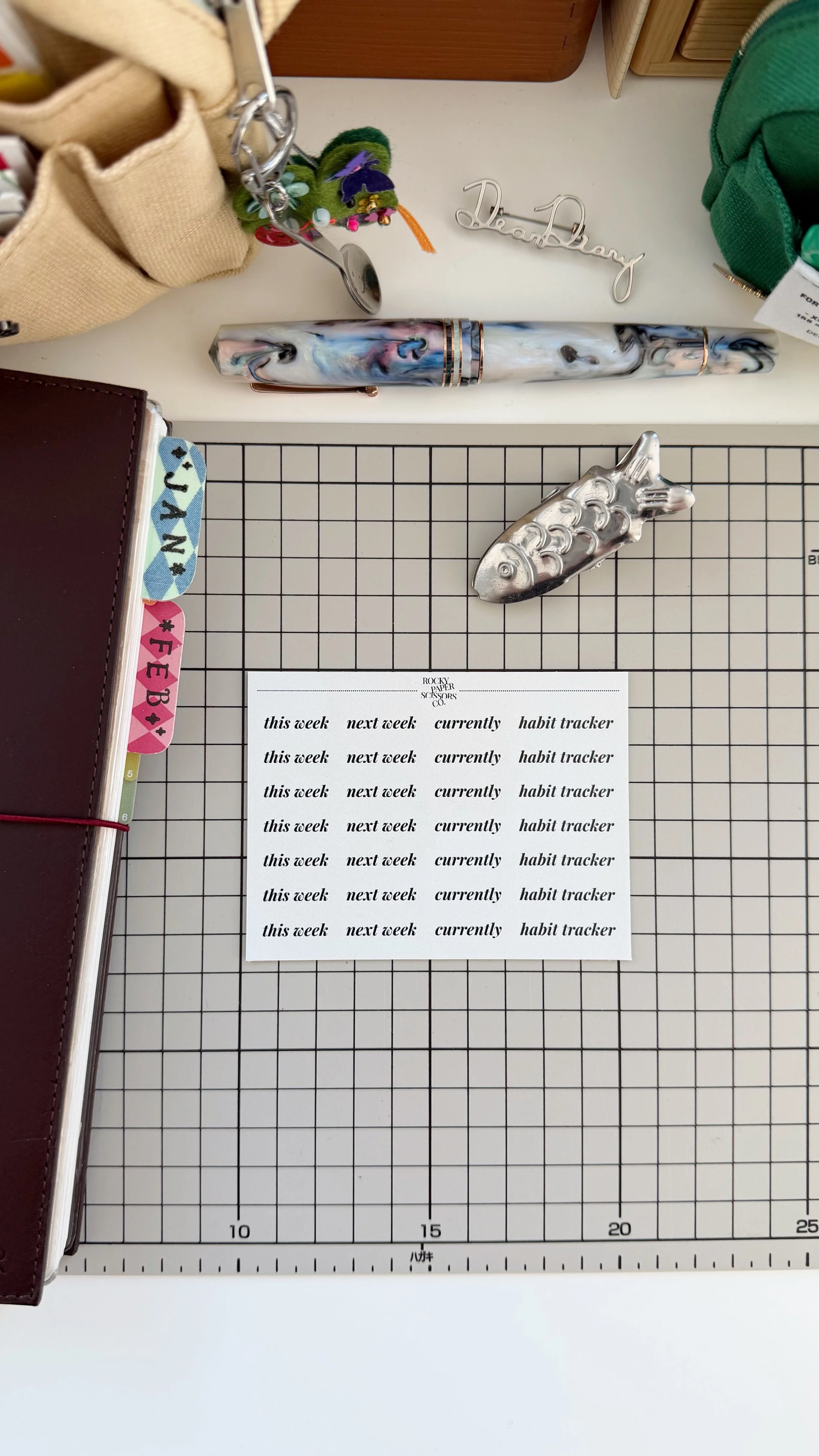 Weekly Focus 4" x 3" Sticker Sheet (Normal Font Size)