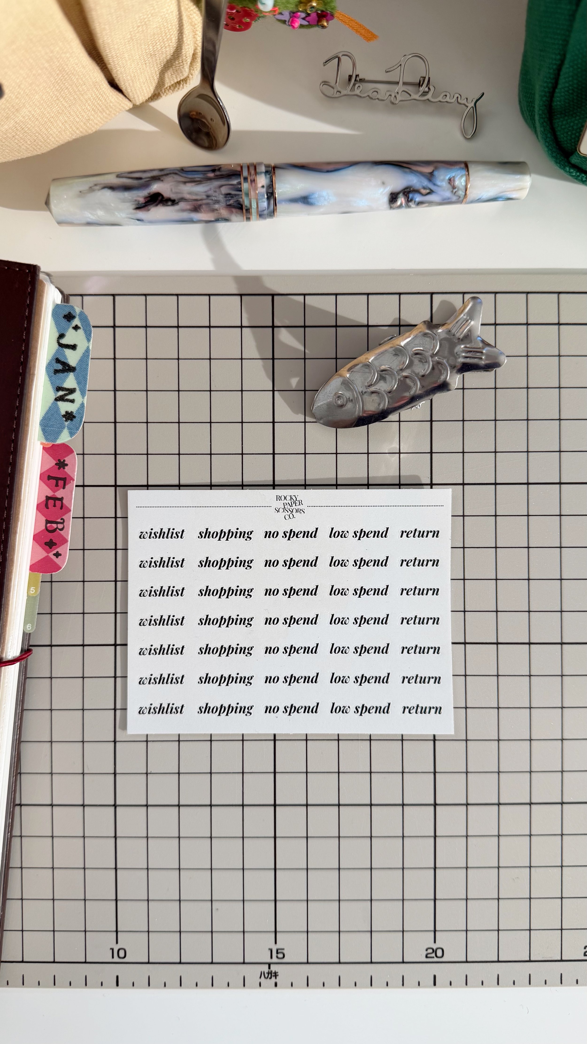 Shopping 4" x 3" Sticker Sheet (Normal Font Size)