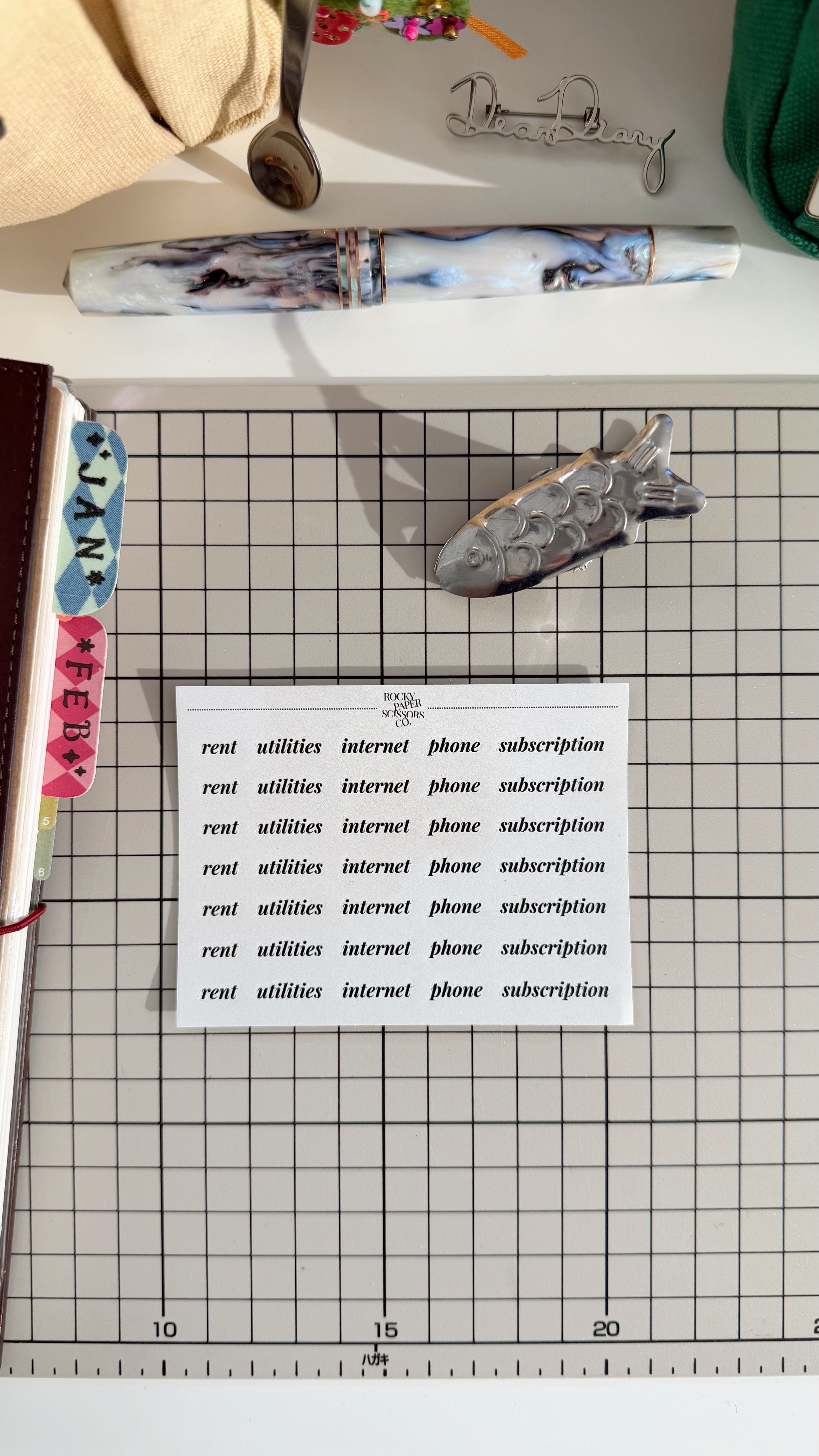 Home 4" x 3" Sticker Sheet (Normal Font Size)