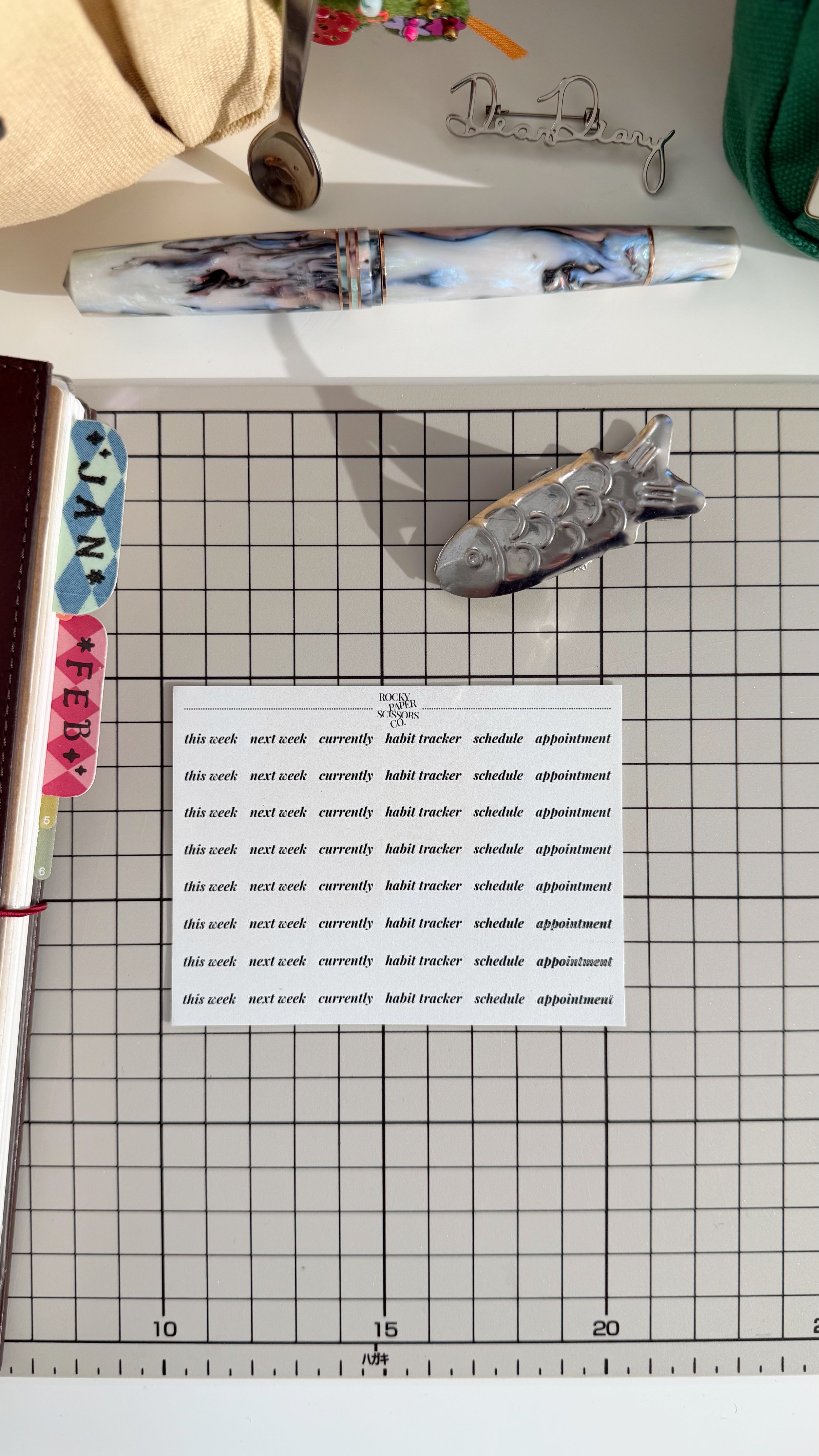 Weekly Focus 4" x 3" Sticker Sheet (Mini Font Size)