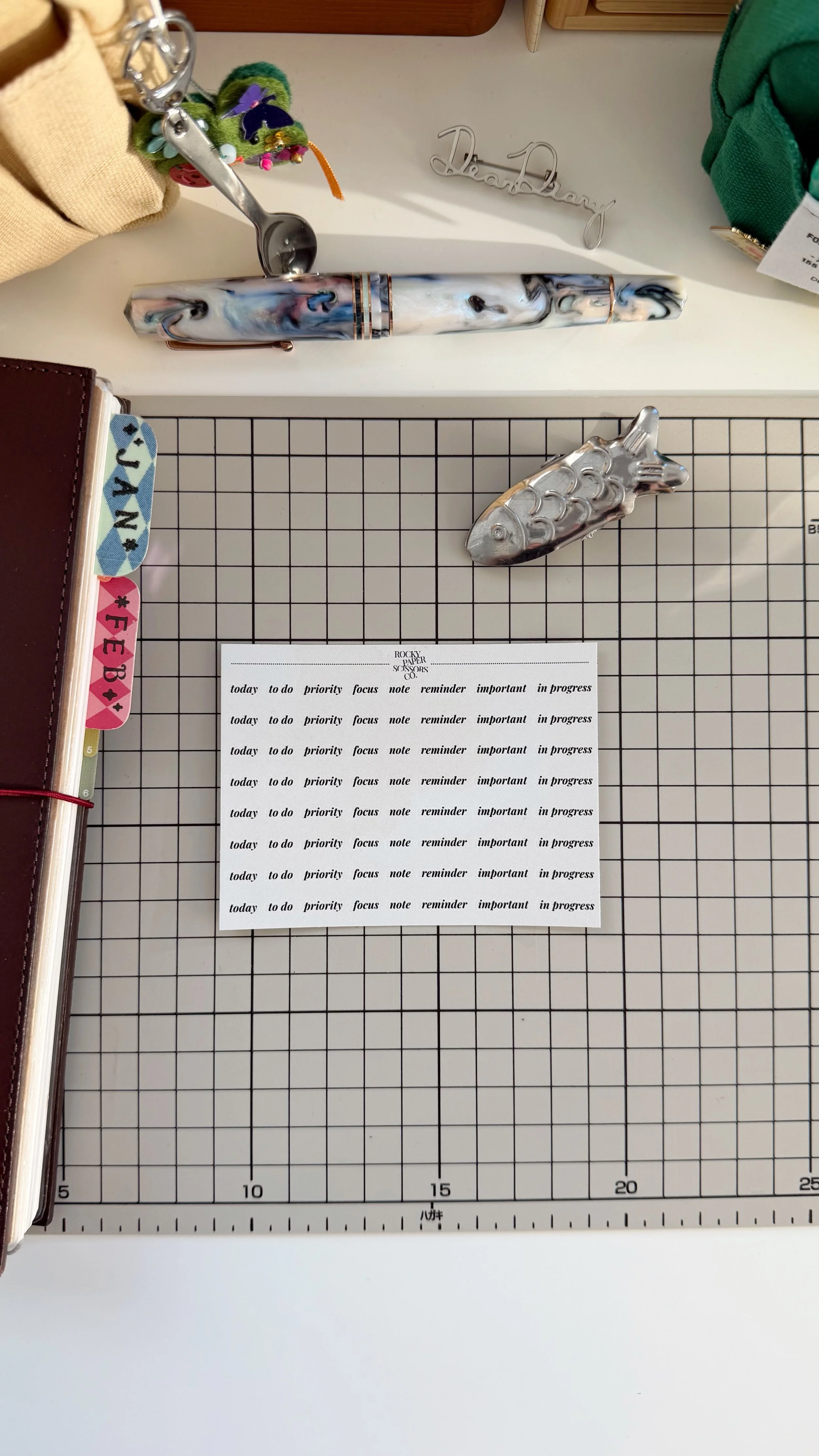 To Do 4" x 3" Sticker Sheet (Mini Font Size)