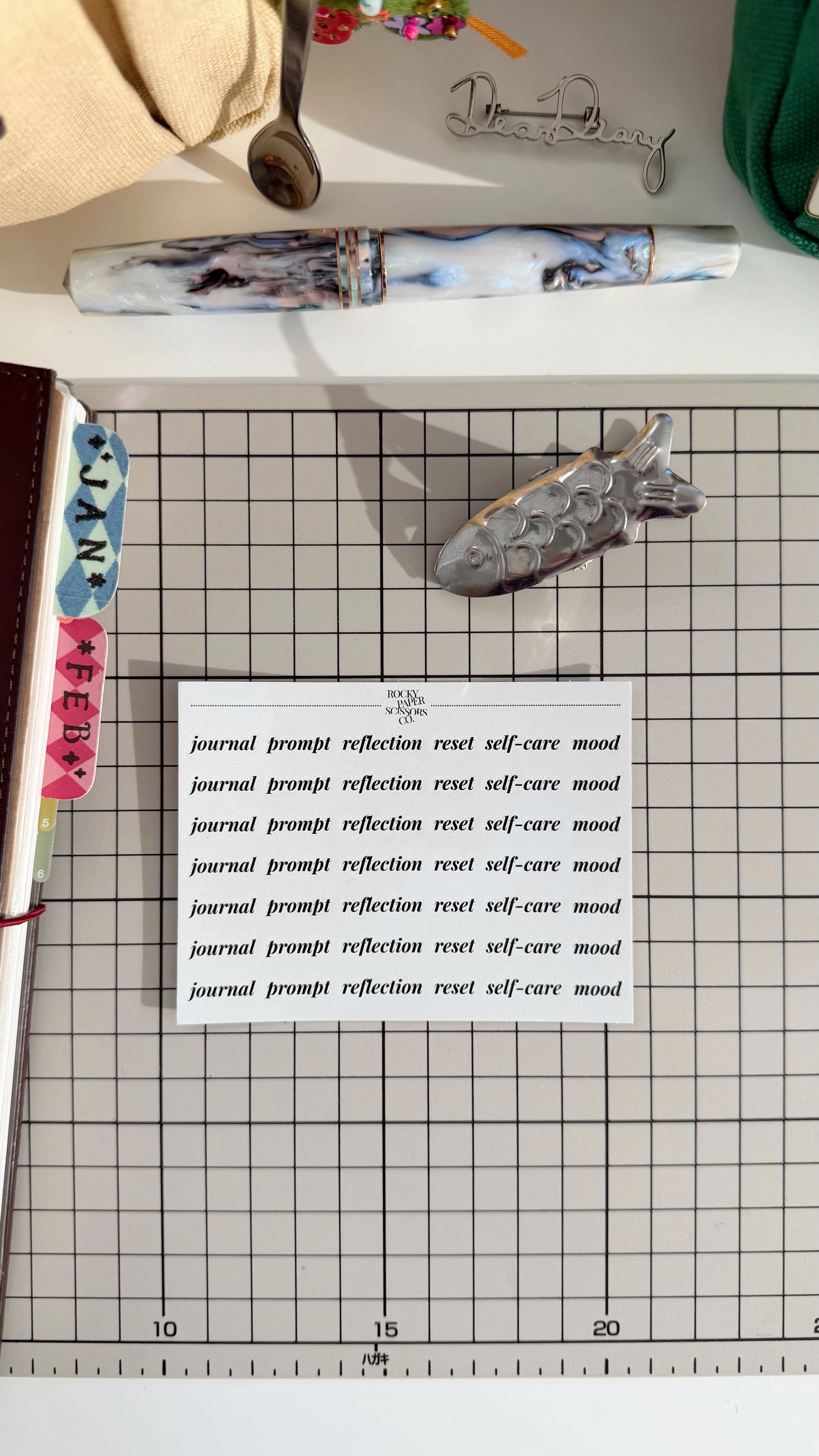 Self-Care 4" x 3" Sticker Sheet (Normal Font Size)