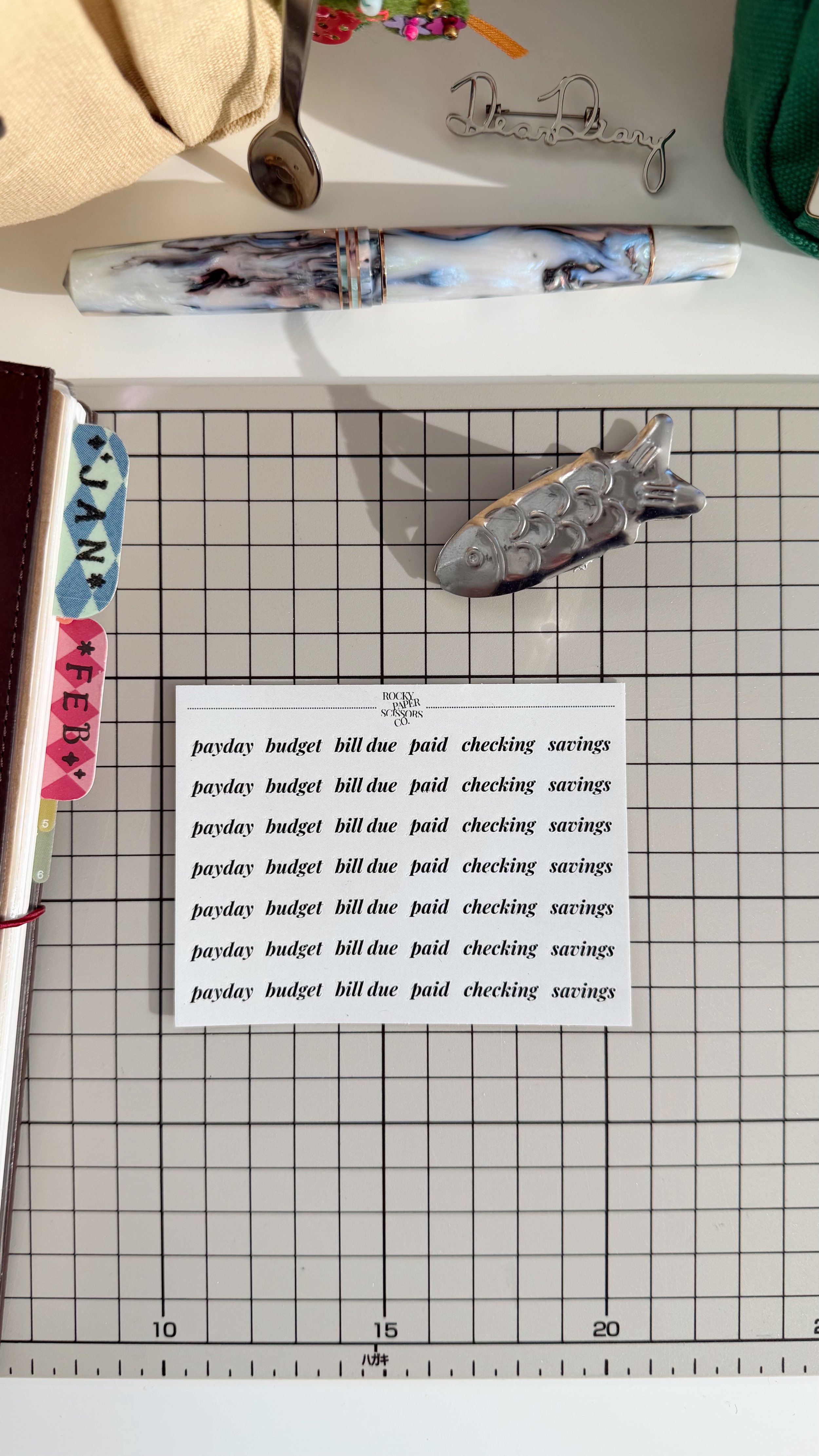 Finances 4" x 3" Sticker Sheet (Normal Font Size)