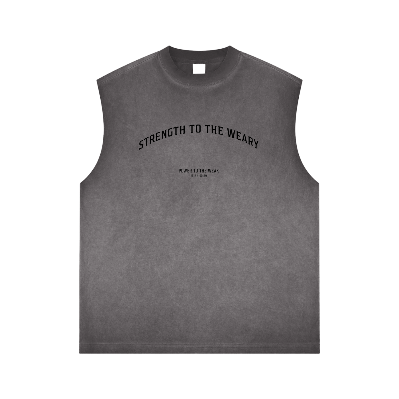 Strength to the Weary Men's Reverse Washed Tank