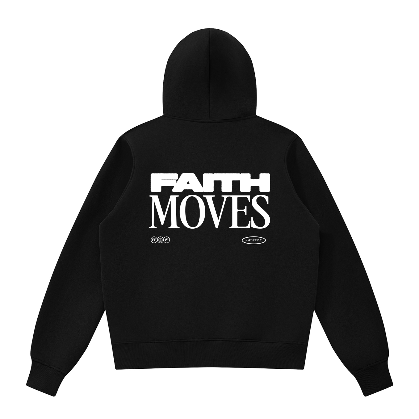 Faith Moves Fleece Full Zip Hoodie (Unisex)