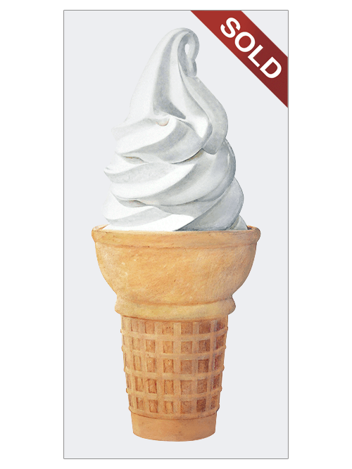 Wingrove's Dairy Vanilla Ice Cream Cone | Original Pop-Realism Drawing by Mike Pitzer