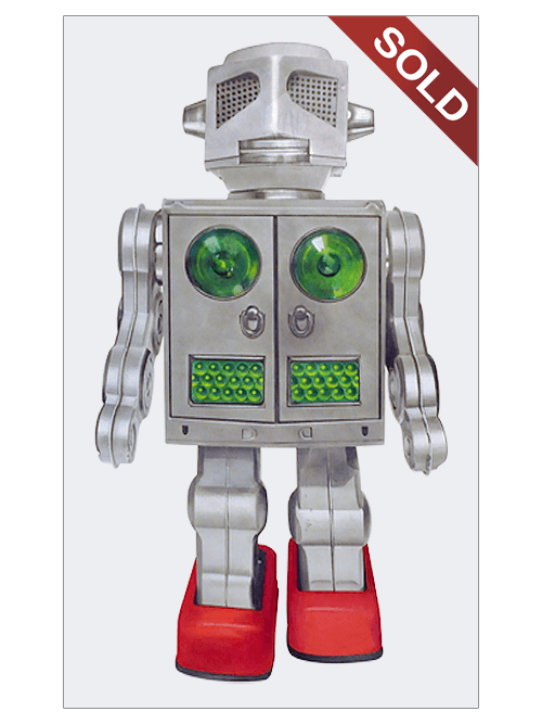 Attacking Martian Robot No. 2 | Original Pop-Realism Drawing by Mike Pitzer