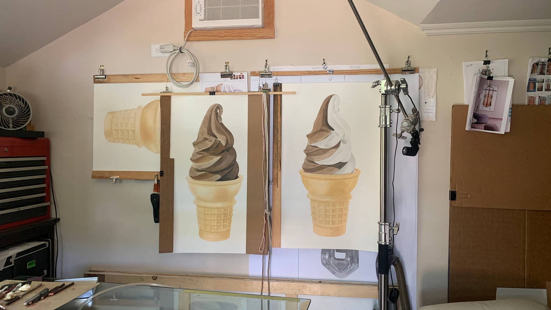ice cream cone - chocolate & vanilla_20x36-02.jpg