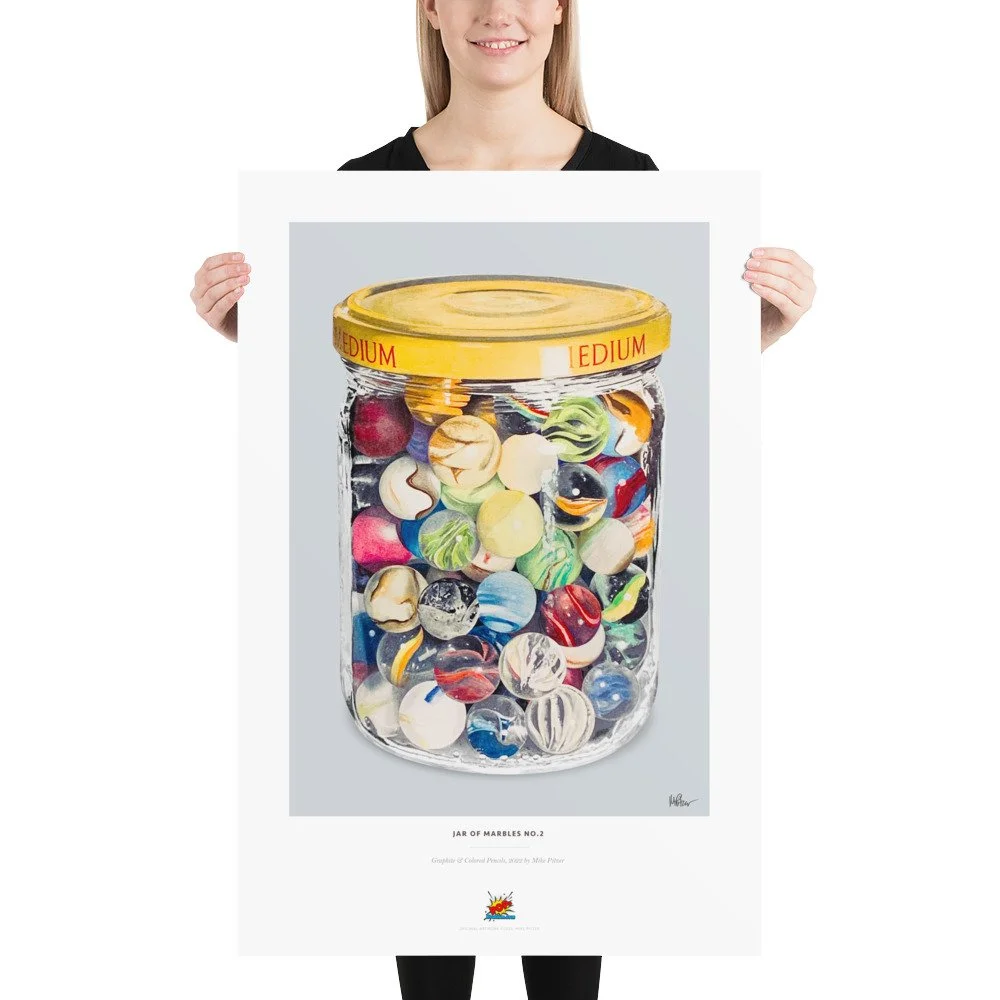 Jar of Marbles No.2 Poster — Pop-Realism.com
