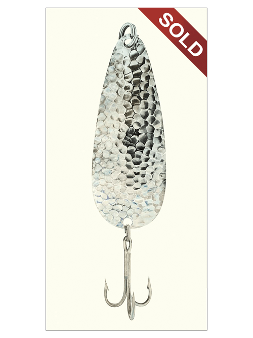 Algonac Jr. High Hammered Fishing Lure (Lure No. 8) | Original Graphite Drawing by Mike Pitzer