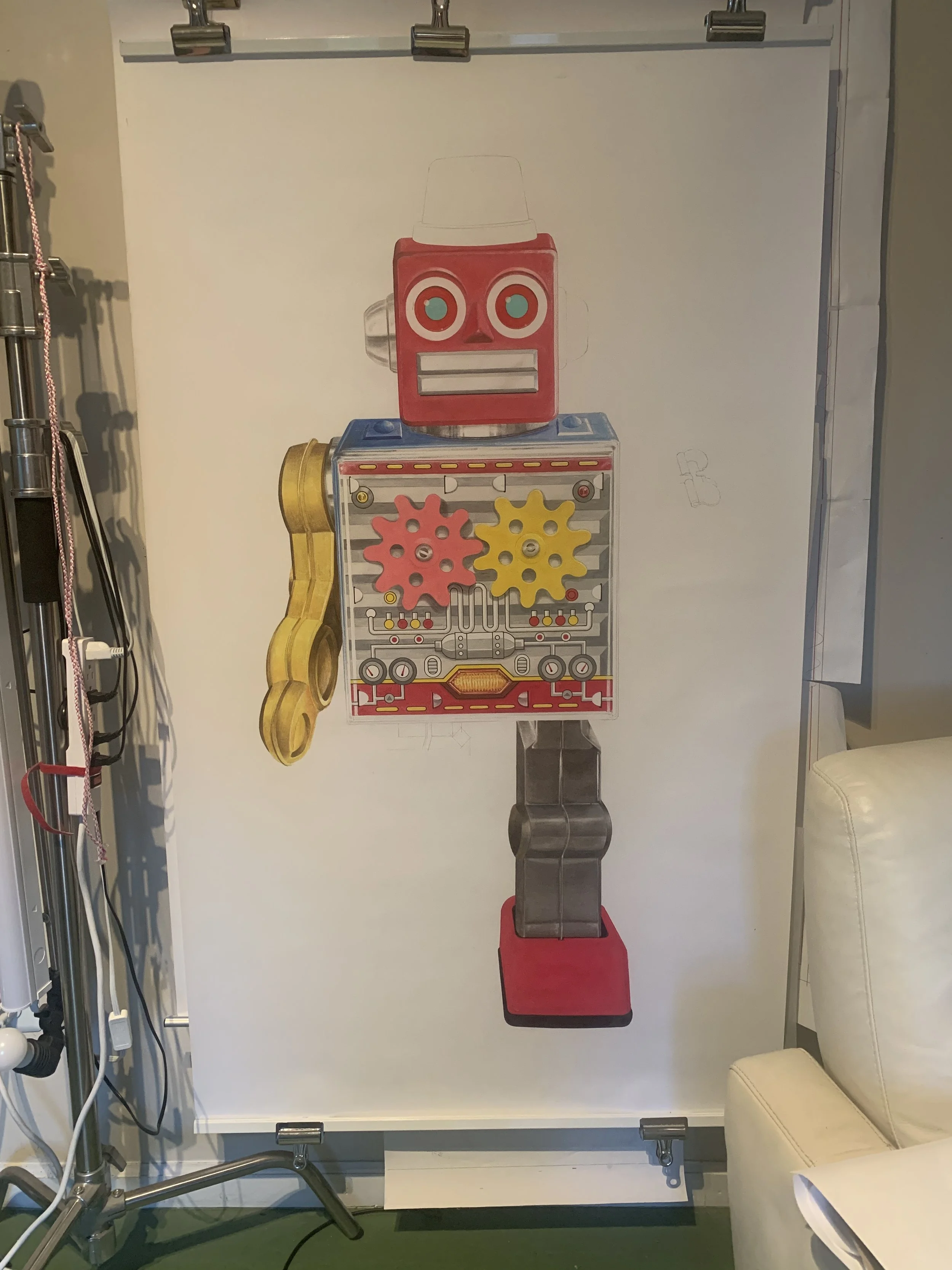 60s Horikawa-style Gear Wind-Up Robot-02.JPG