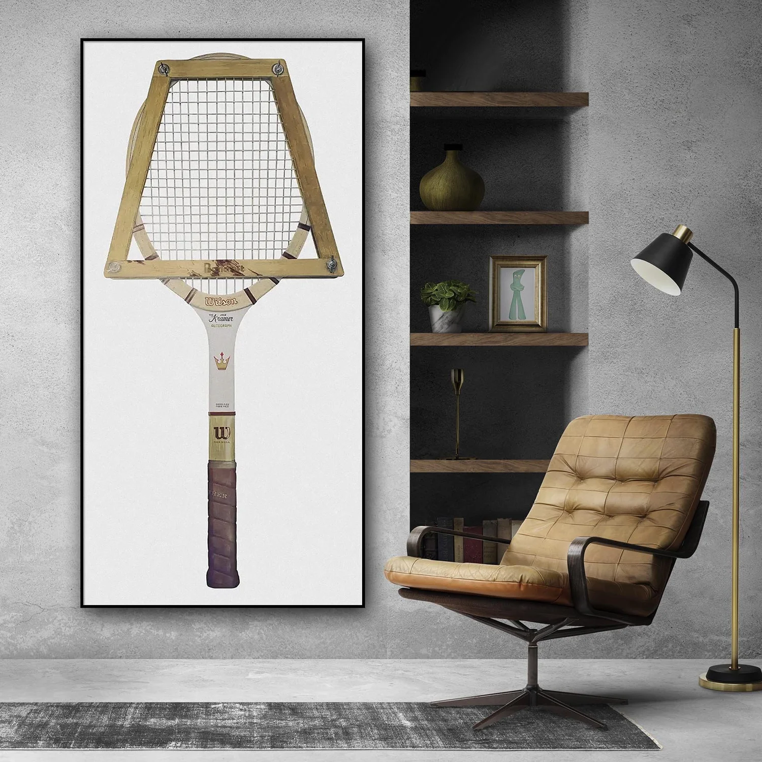 Raquette De Tennis Vintage Wilson Jack Kramer - Bois, Taille Manche 4 1/2", Occasion Rare