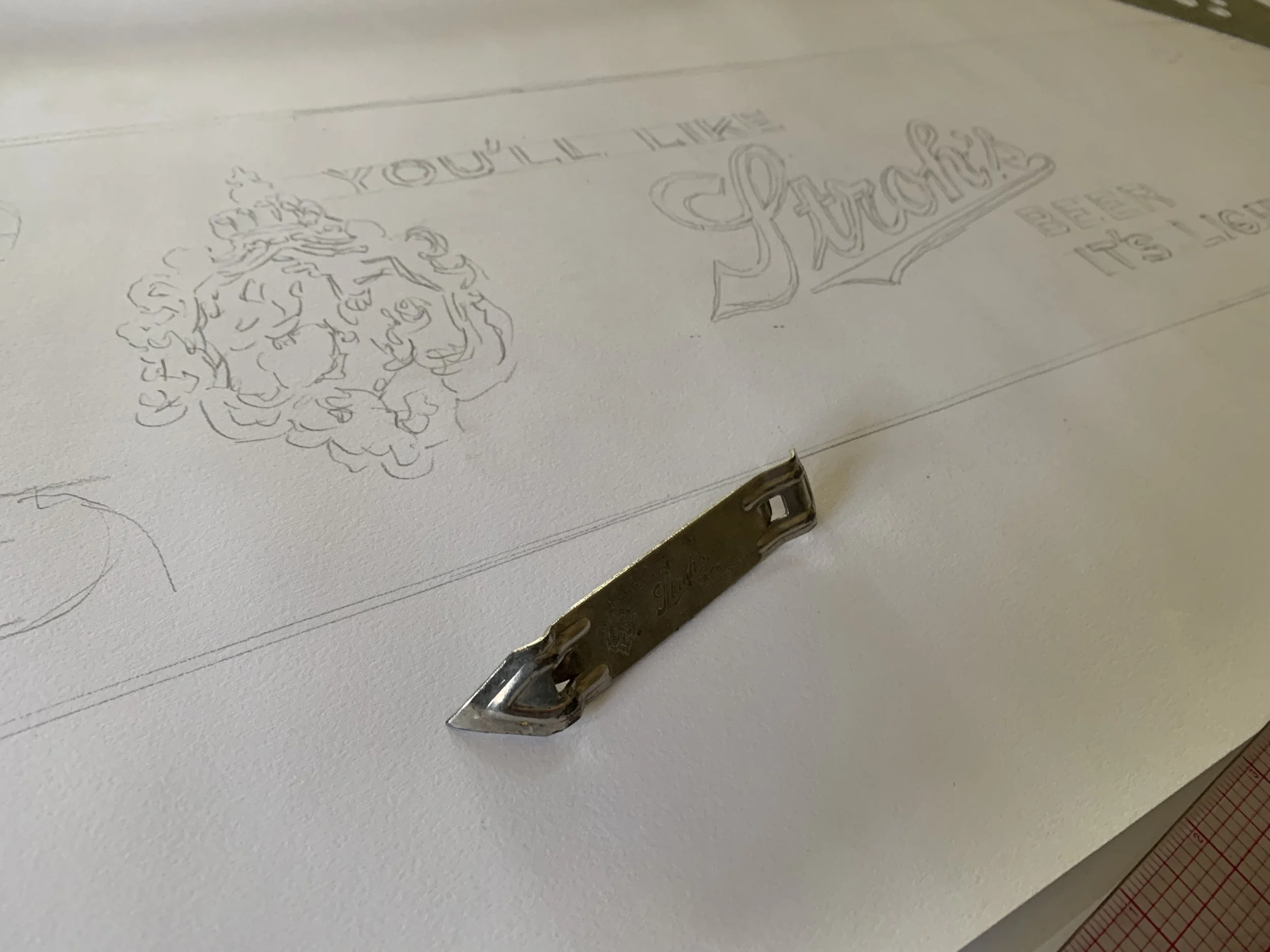 Vintage Stroshs Bottle Opener drawing detail.JPG