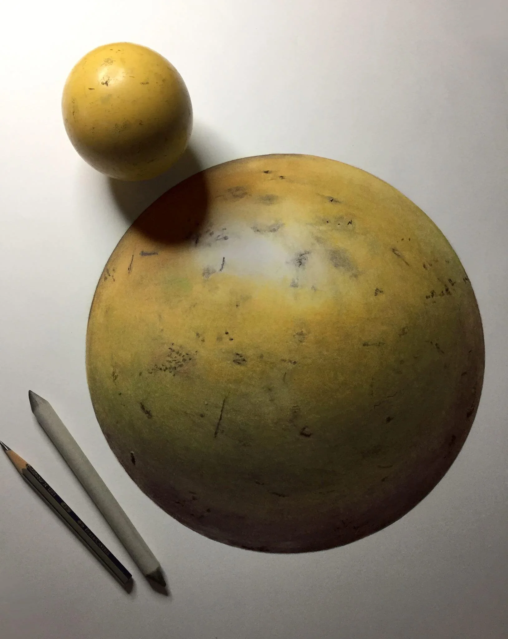 Croquet Ball No.1 | Original Pop-Realism Drawing by Mike Pitzer