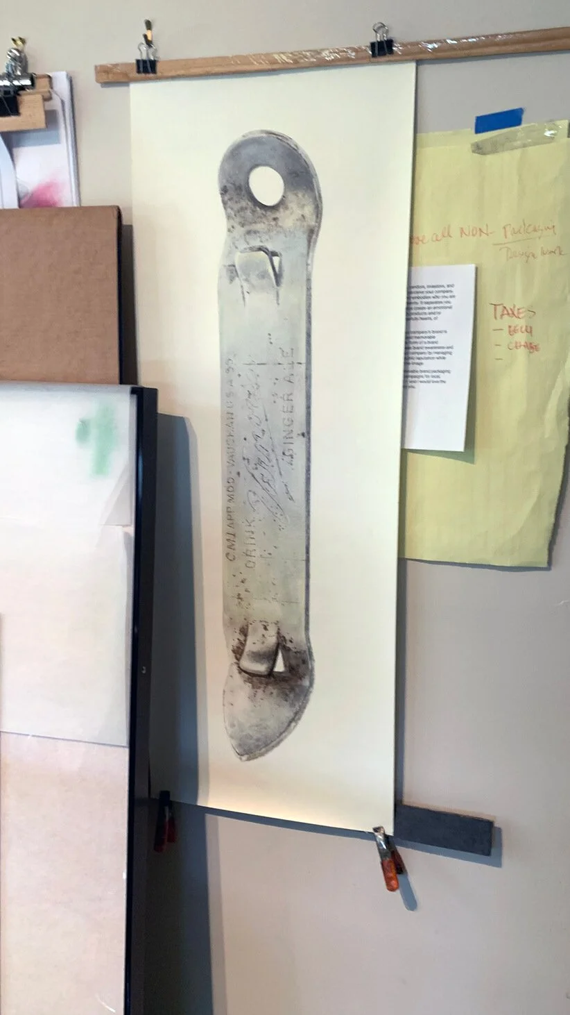 Vintage Vernor's Bottle Opener | Original Pop-Realism Drawing by Mike Pitzer