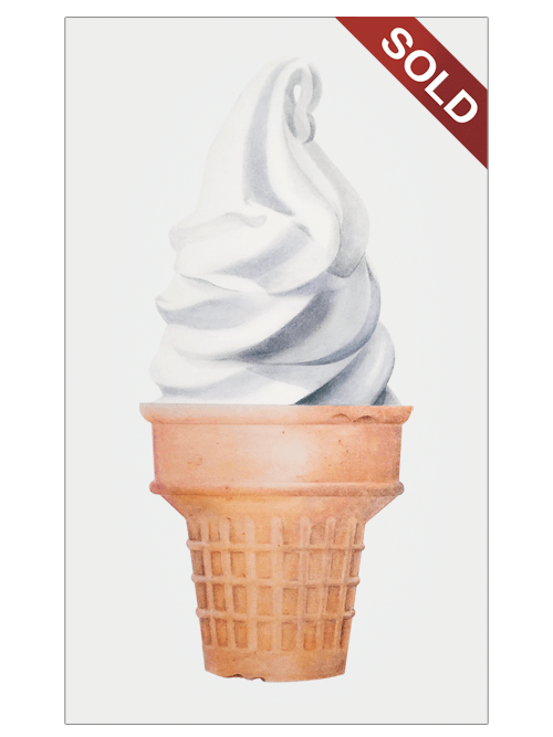 Dairy Queen Vanilla Cone No. 2 | Original Pop-Realism Drawing by Mike Pitzer