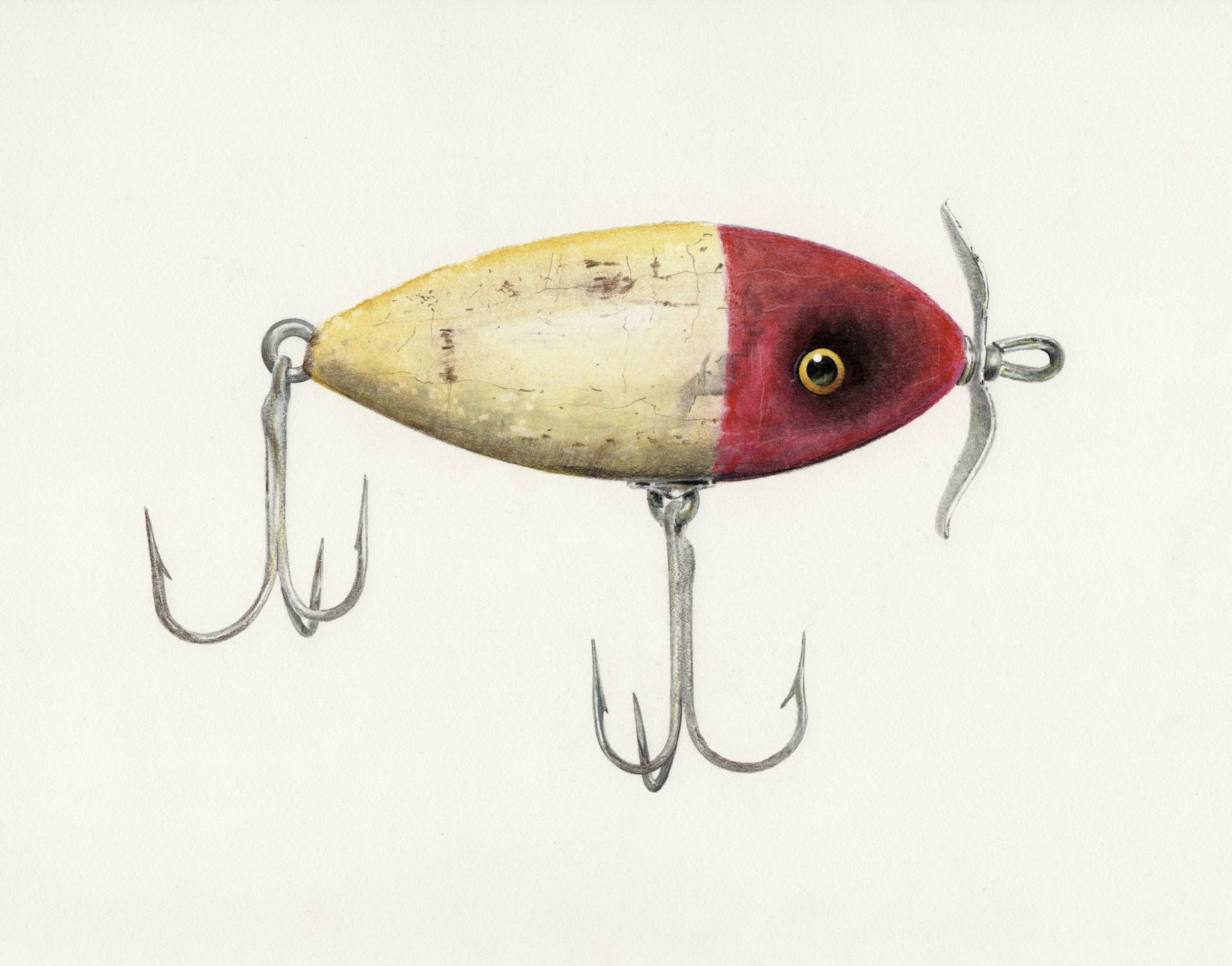4 Vintage Wooden Fishing Lures by Mike Pitzer Pop-Realism.com 4 Vintage Wooden Fishing Lures by Mike Pitzer Pop-Realism.com