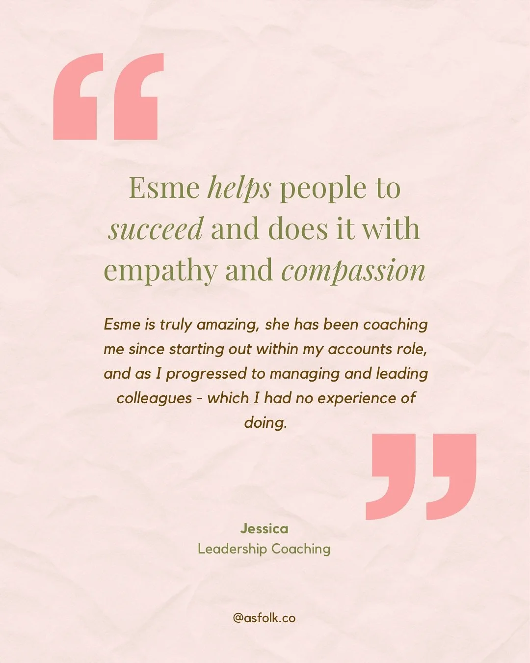 From new manager to confident leader ✨
Supporting Jess’ growth into the confident, compassionate leader she is today has been such a privilege (as is getting this wonderful feedback).
When we first began working together, she was stepping int