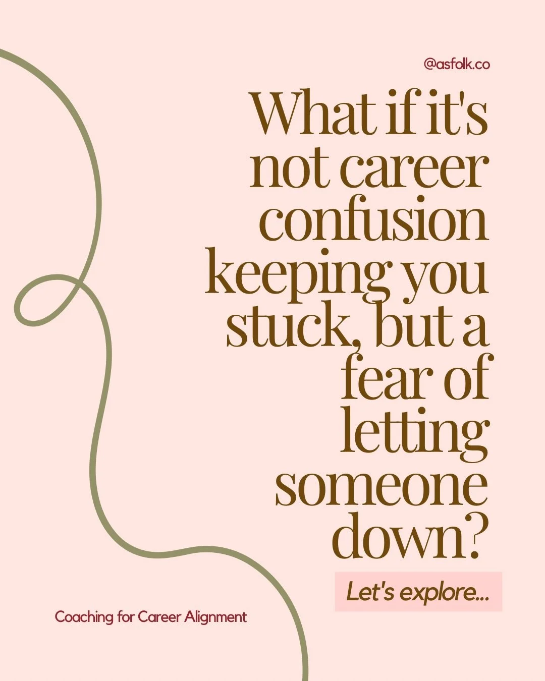What if it&rsquo;s not career confusion keeping you stuck, but a fear of letting someone down? ✨

For so many women I coach, what looks like career confusion can actually be guilt - the weight of feeling like choosing what you actually want would mea