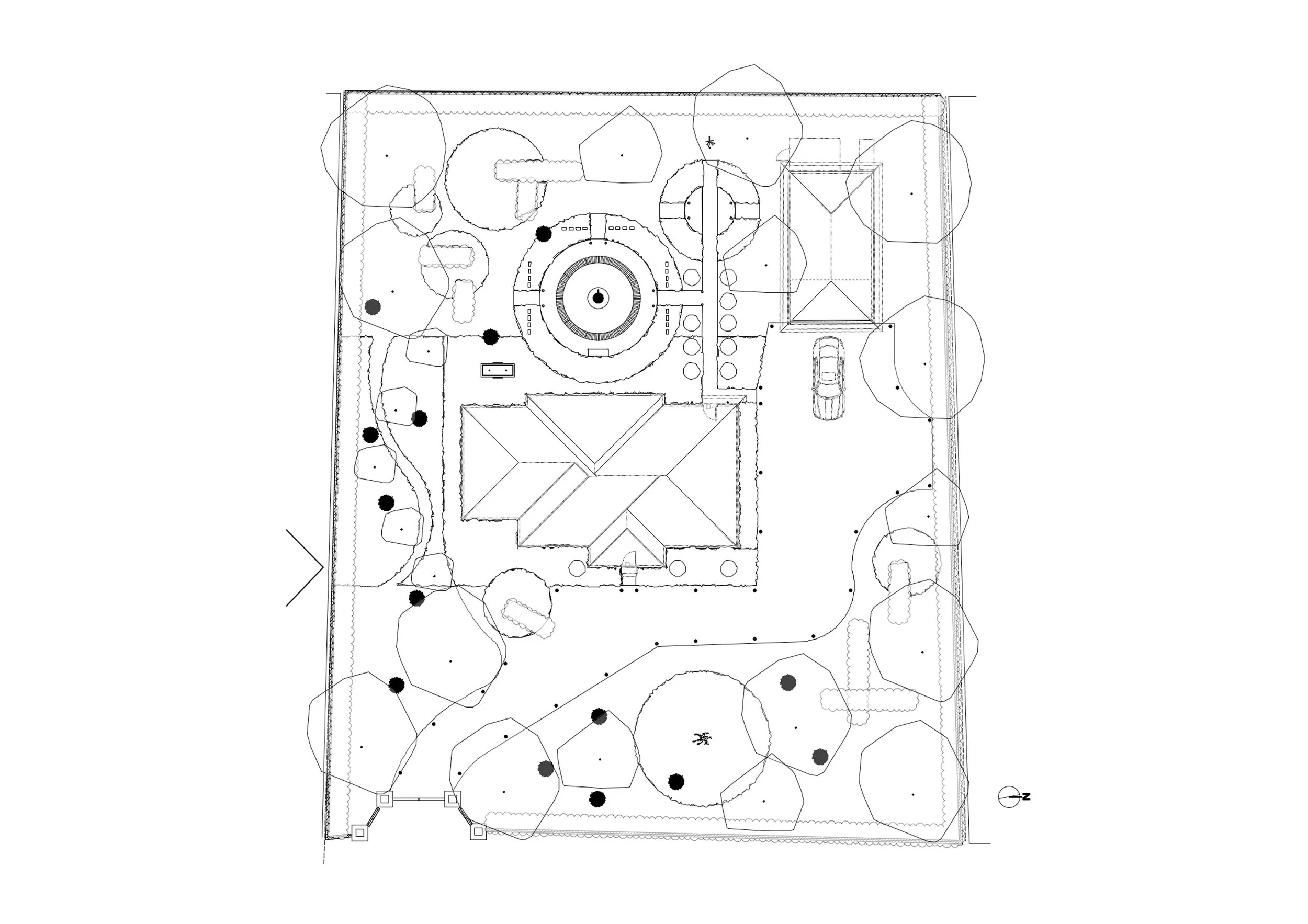 detailed plan view of larger garden